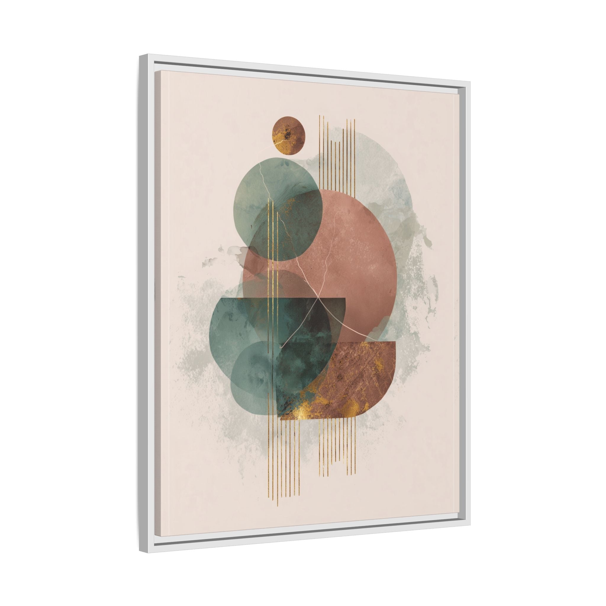 Translucent Geometries: Abstract Circles, Mid-Century Minimalism, Watercolor Layers   |   Custom Orders Accepted