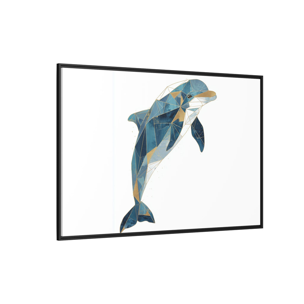 Oceanic Geometry: Dolphin in Blue Polygons, Modern Marine Art   |  Personalized & Custom Orders Available