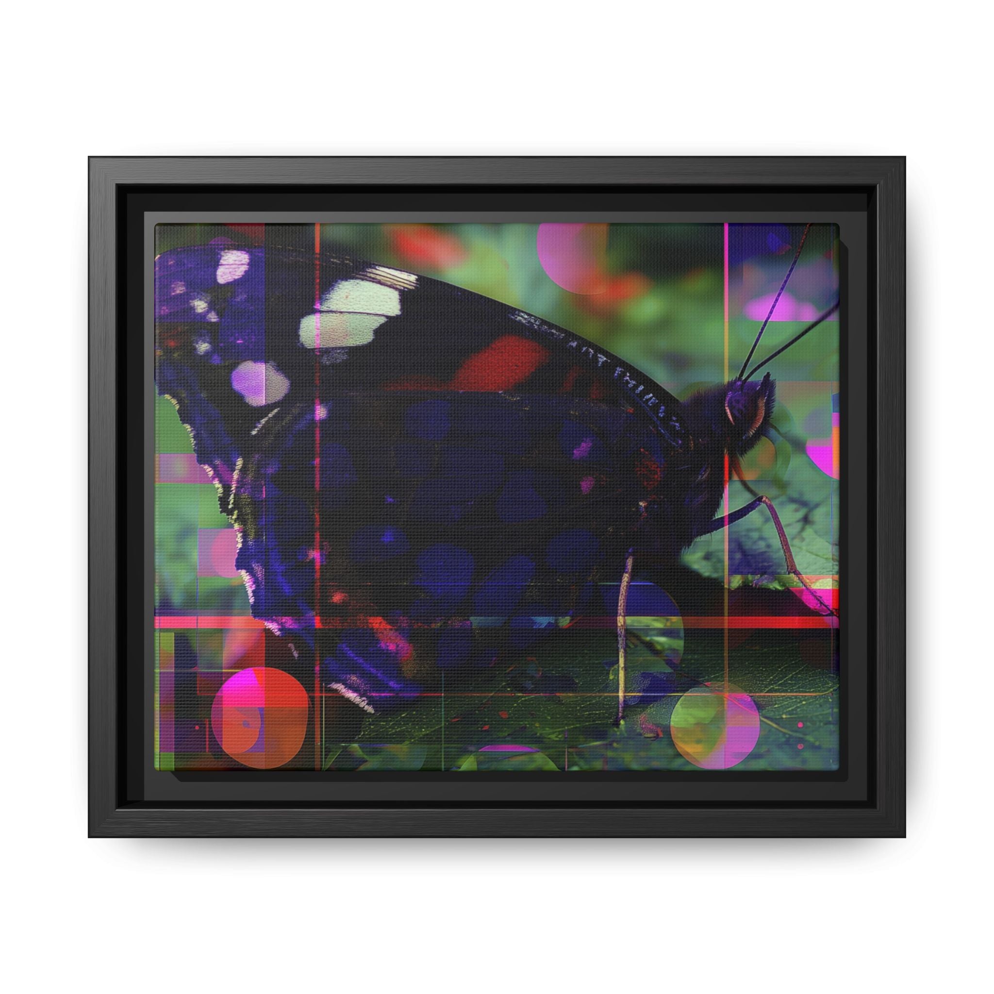 Geometric Butterfly Framed Print: Digital Glitch Butterfly Art, Geometric Nature Photography   |  Personalized & Custom Orders Available