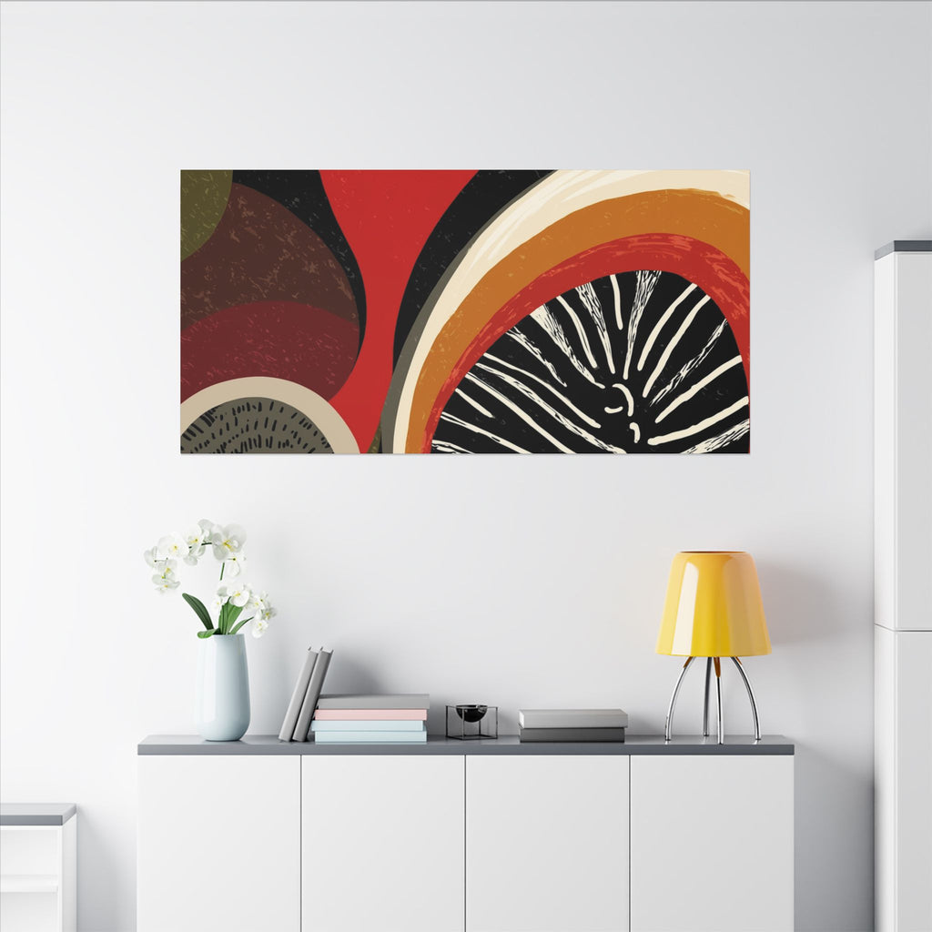 Harmonic Convergence: Organic Geometry, Mid-Century Modern Abstract, Earthy Palette Composition   |   Custom Orders Accepted