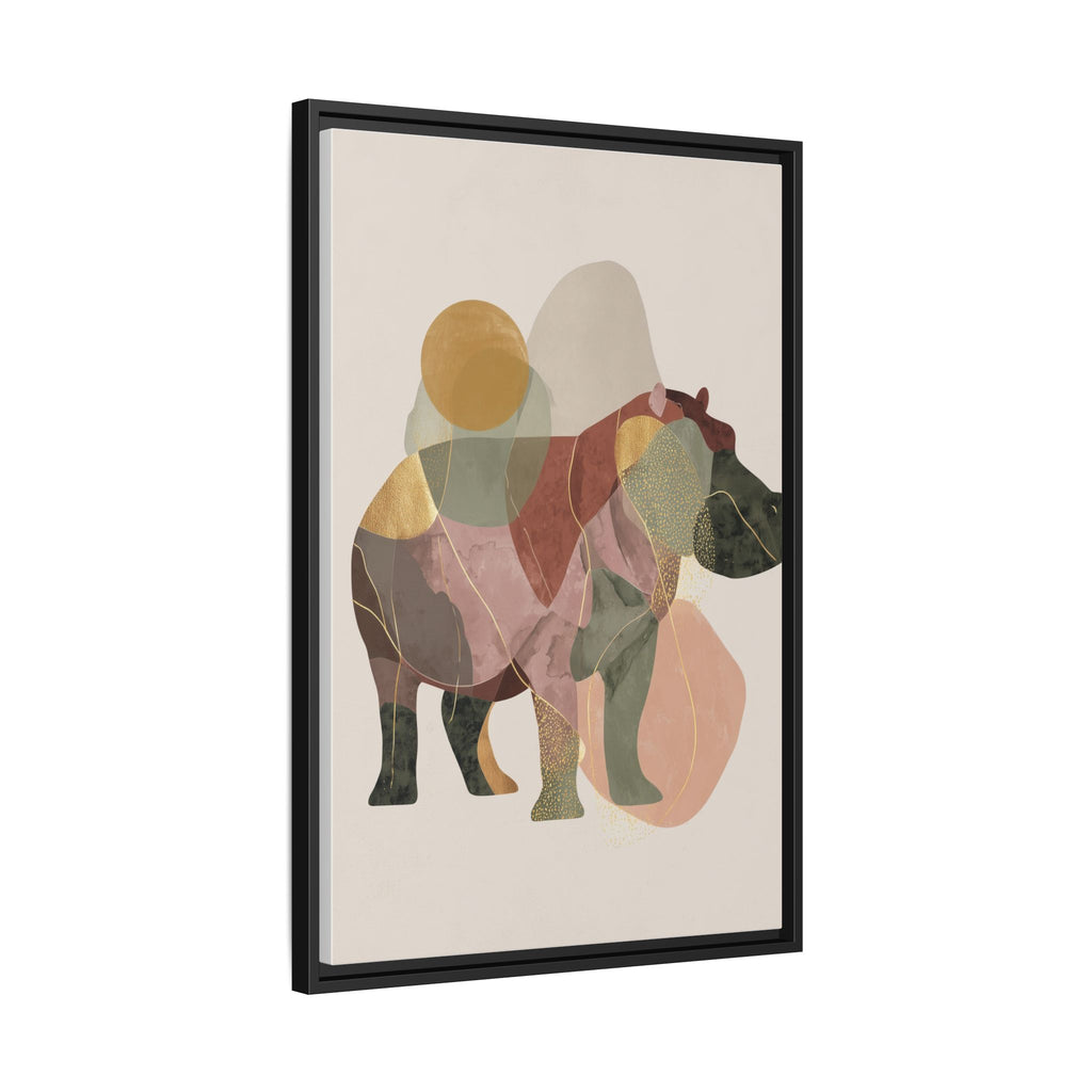 Geometric Harmony: Abstract Hippo Silhouette, Modern Minimalist Animal Art   |    Custom Orders Available