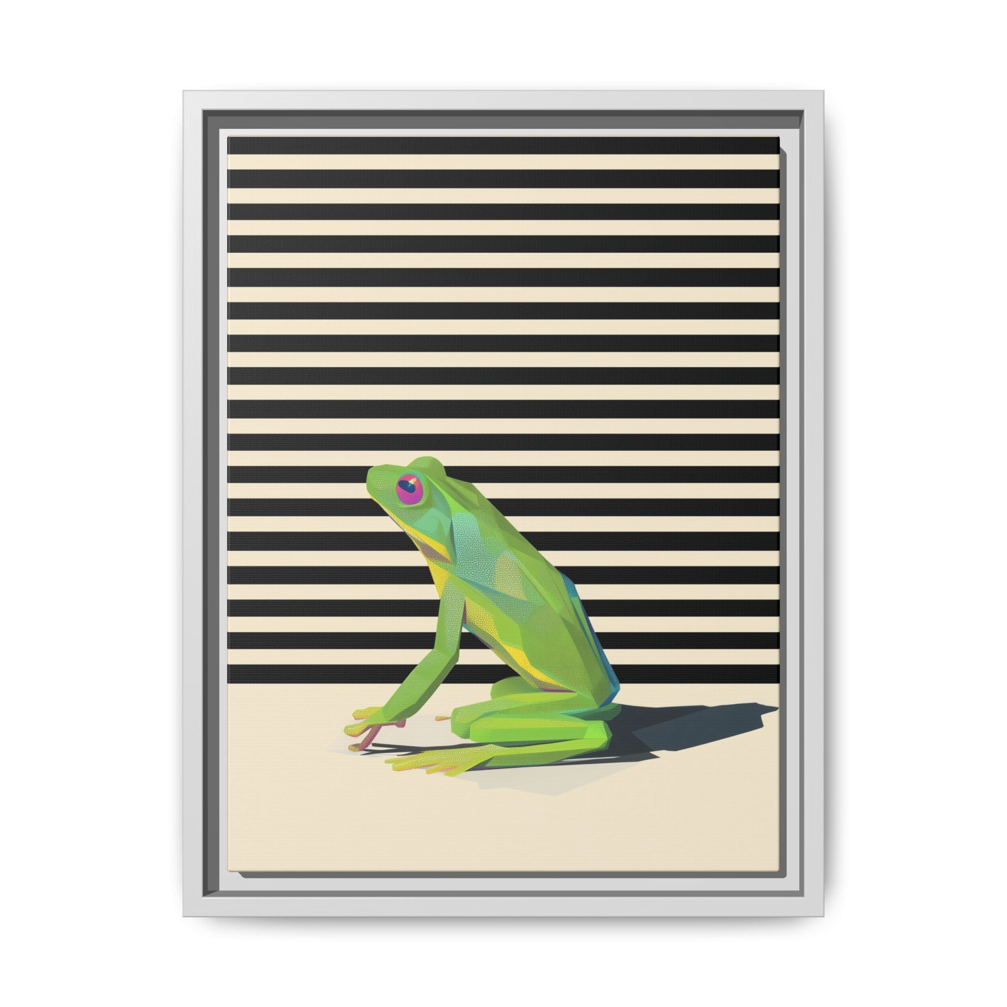 Geometric Frog Persona: Modern Wildlife Illustration, Vibrant Graphic Design   |  Personalized & Custom Orders Available