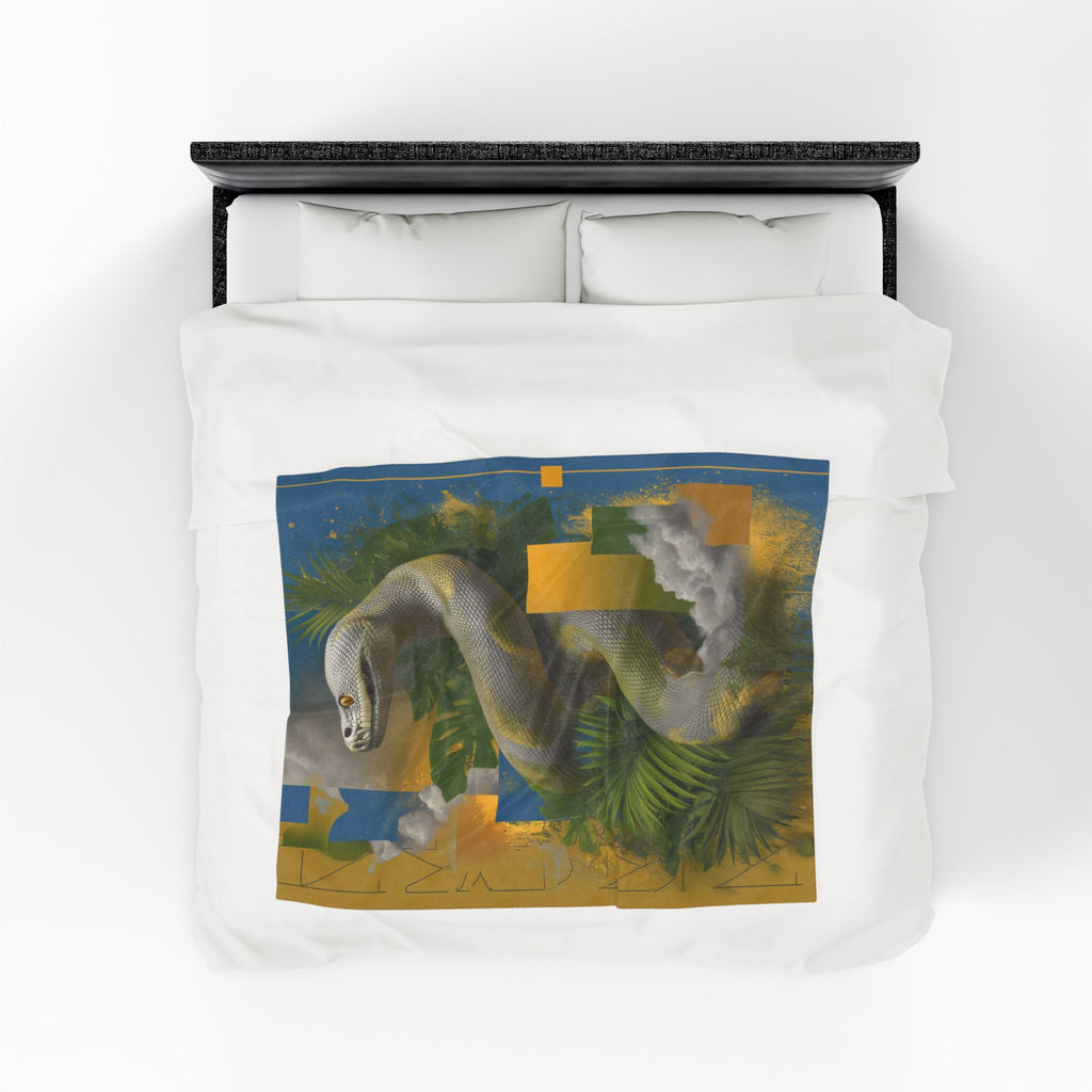 Serpent of Geometric Rhythms: Digital Tropical Scales, Abstract Wildlife Fusion   |    Custom Orders Available