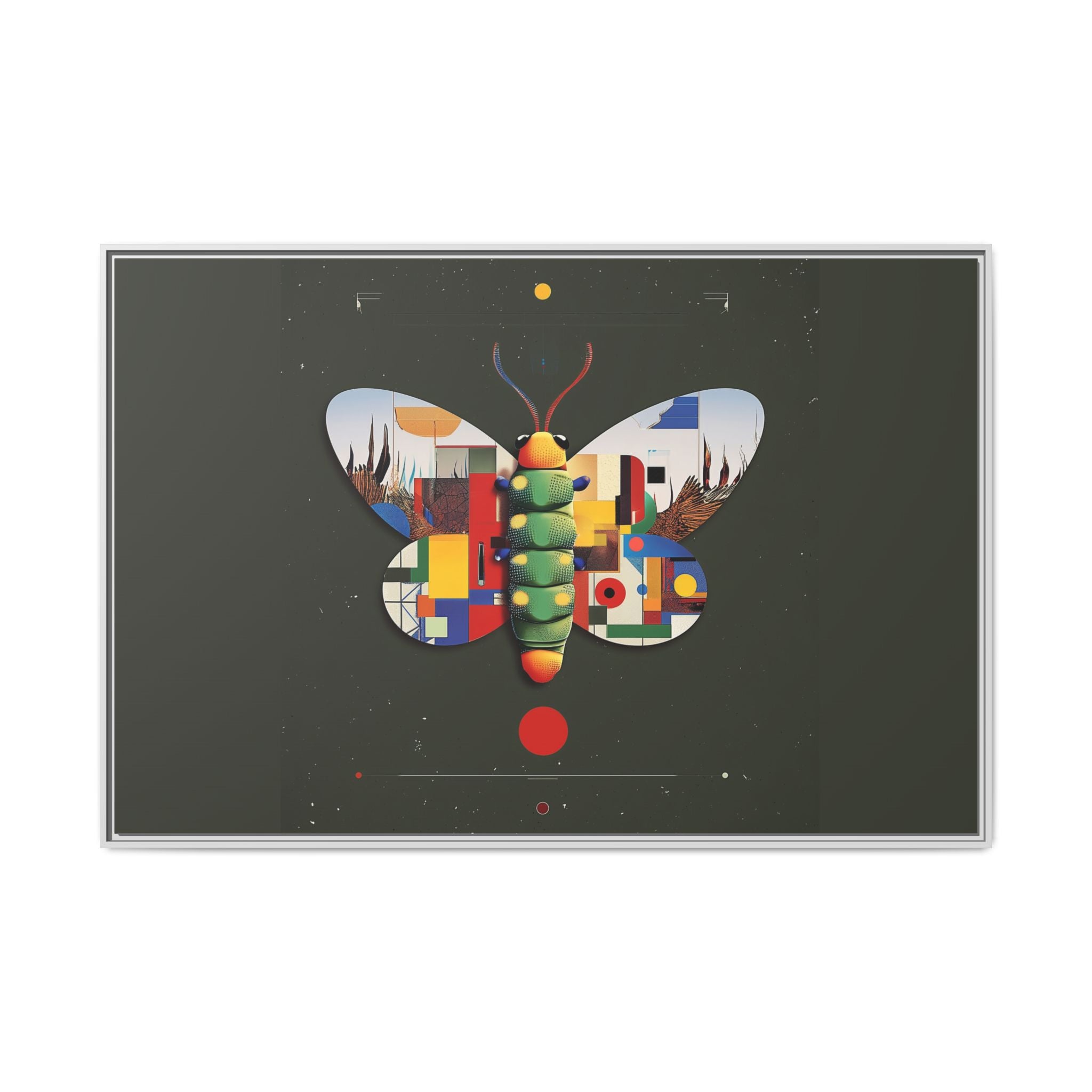 Geometric Butterfly: Bauhaus Digital Mosaic, Technological Nature Composition   |    Custom Orders Available