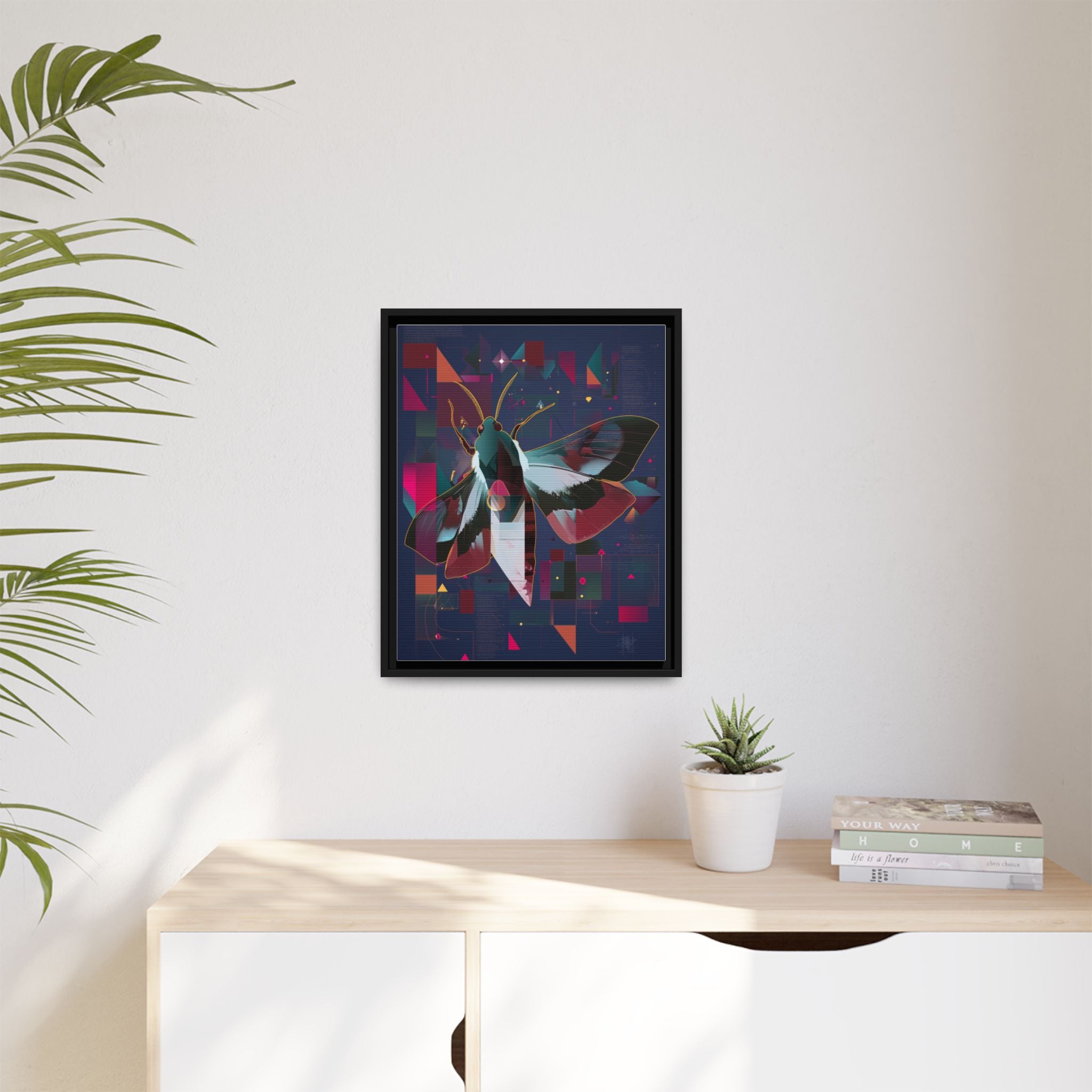Metamorphic Circuits Framed Print : Geometric Butterfly Fusion, Digital Abstract Techno-Art   |   Custom Orders Available