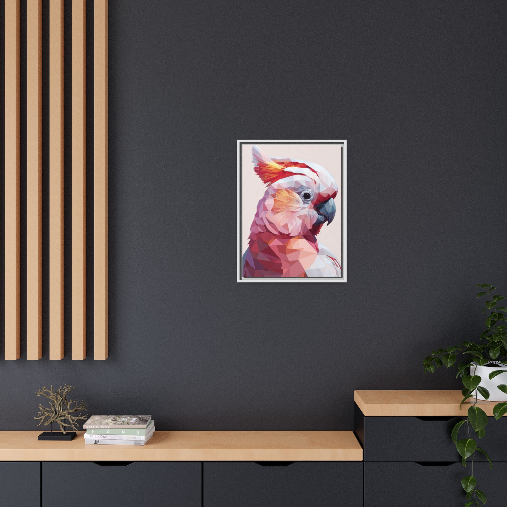 Geometric Cockatoo Portrait: Low-Poly Bird Art, Vibrant Abstract Illustration   |    Custom Orders Available