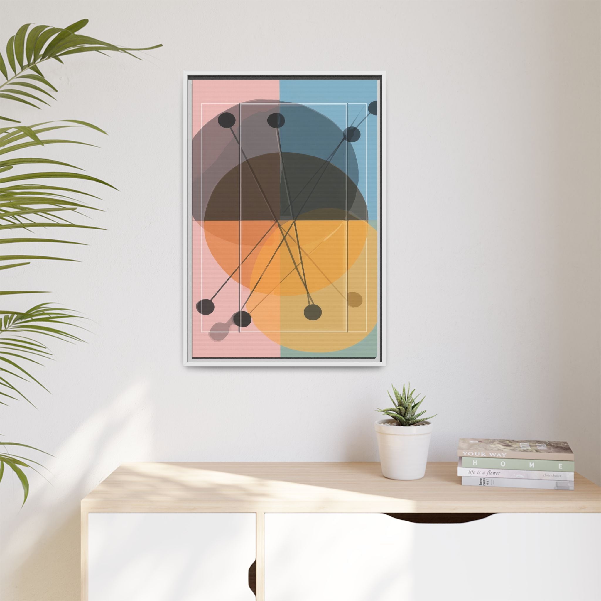 Geometric Intersections: Pastel Quadrants, Mid-Century Minimalism, Network Nodes   |   Custom Orders Accepted