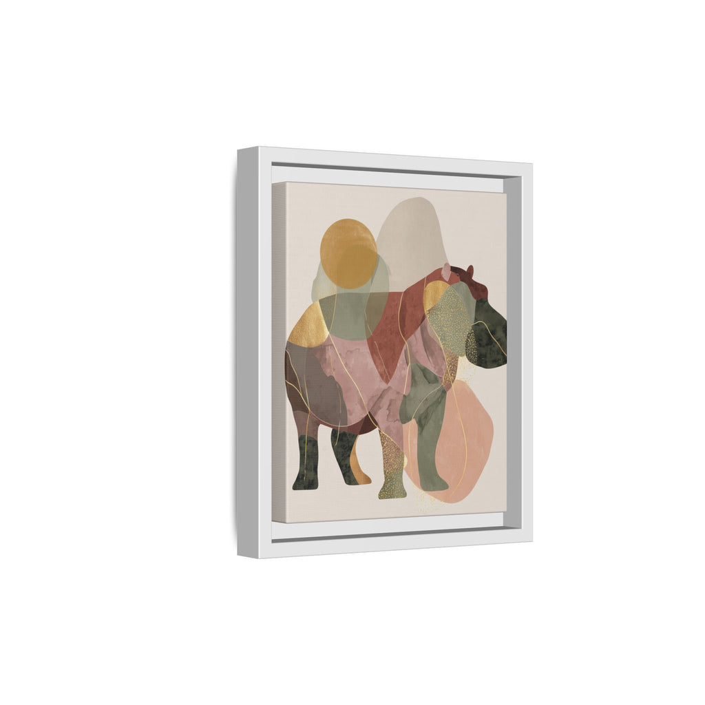 Geometric Harmony: Abstract Hippo Silhouette, Modern Minimalist Animal Art   |    Custom Orders Available
