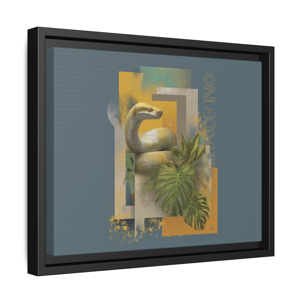 Serpent in Geometry: Tropical Albino Snake Portrait, Modern Botanical Illustration   |    Custom Orders Available