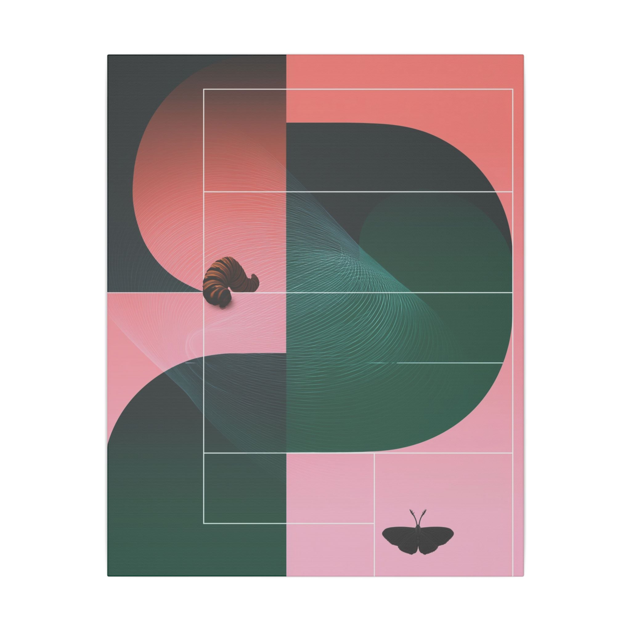 Geometric Harmony: Abstract Curves and Color Blocks, Modernist Compositional Design   |    Custom Orders Available