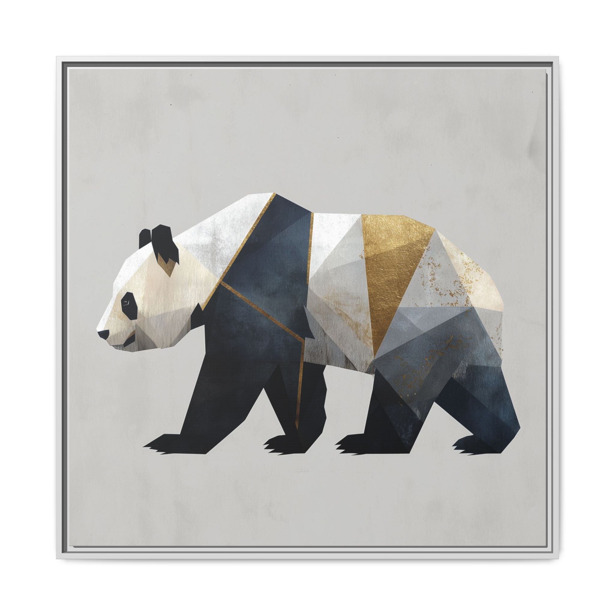 Geometric Panda: Cubist Animal Portrait, Modern Minimalist Art Style   |  Personalized & Custom Orders Available