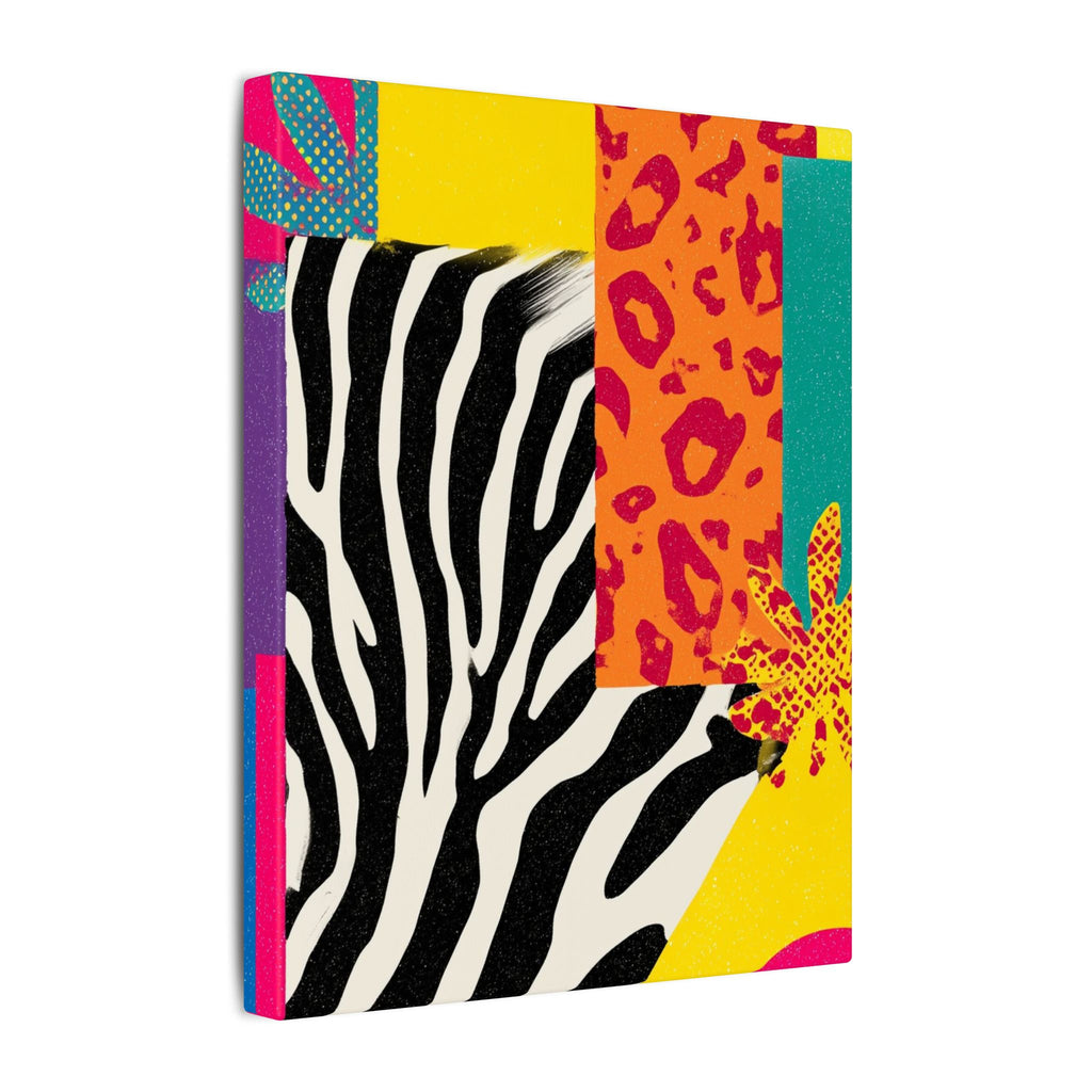 Copy of Pop Geometry: Zebra Leopard Fusion, Geometric Color Block, Modern Abstract Design   |   Custom Orders Accepted