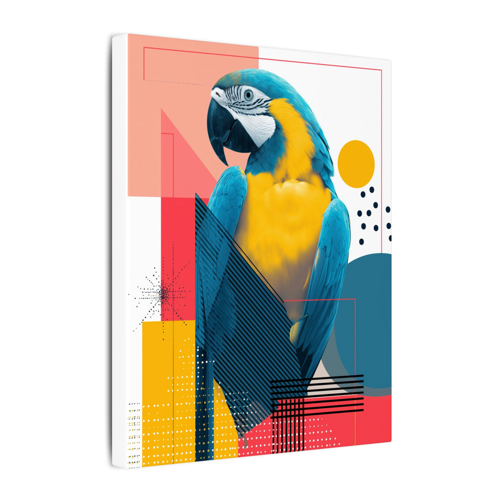 Macaw Geometry: Vibrant Avian Portrait, Modern Graphic Design Print   |    Custom Orders Available