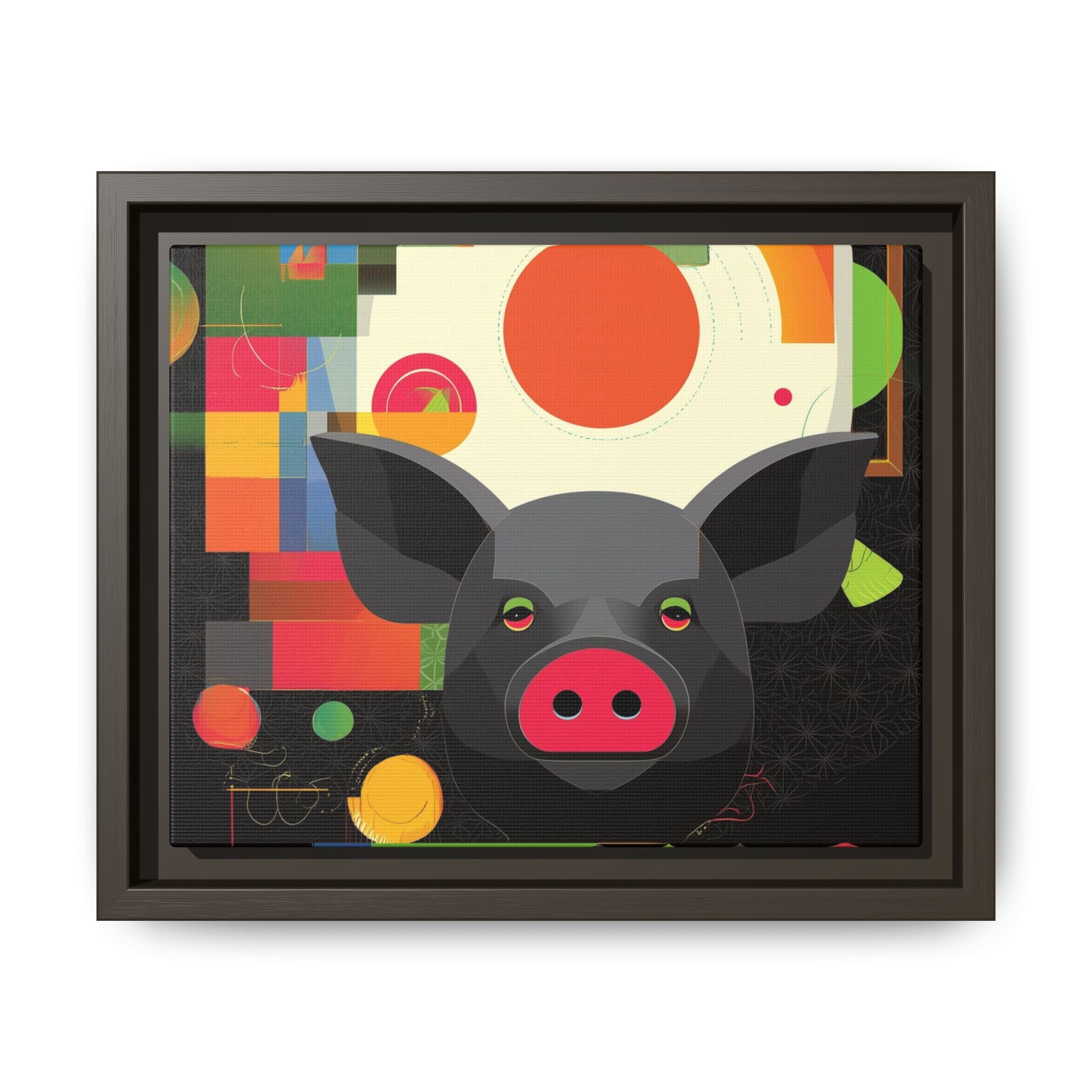 Prismatic Pig: Geometric Abstract Design, Digital Graphic Art Illustration   |    Custom Orders Available