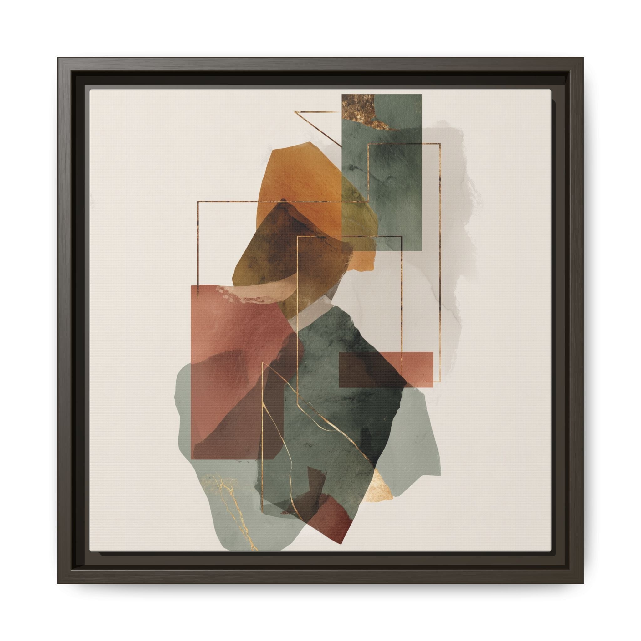 Harmonic Geometries: Architectural Abstraction, Earthy Palette, Minimalist Composition   |   Custom Orders Accepted