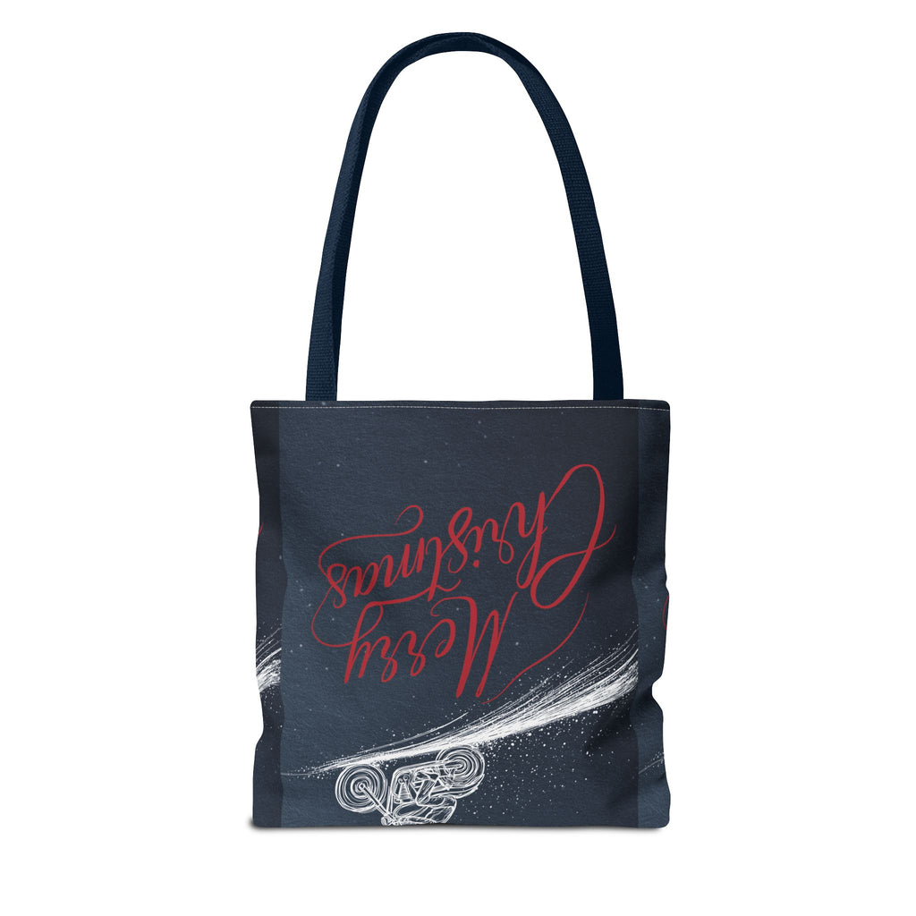 Motorbike Riding Dad Christmas Tote Bag (AOP)