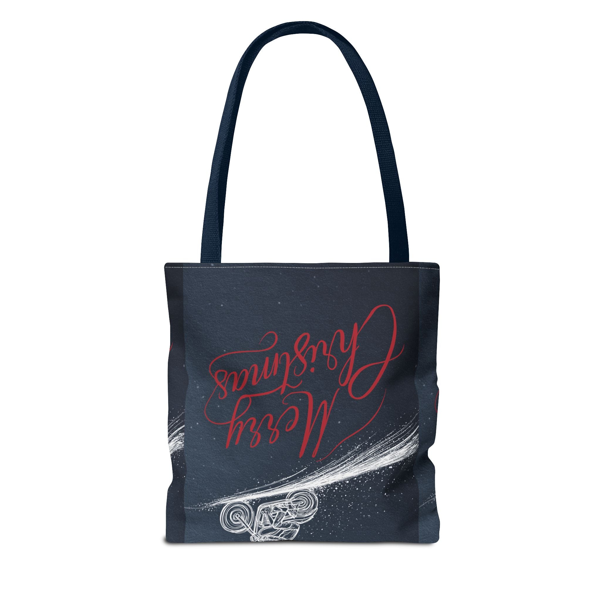 Motorbike Riding Dad Christmas Tote Bag (AOP)