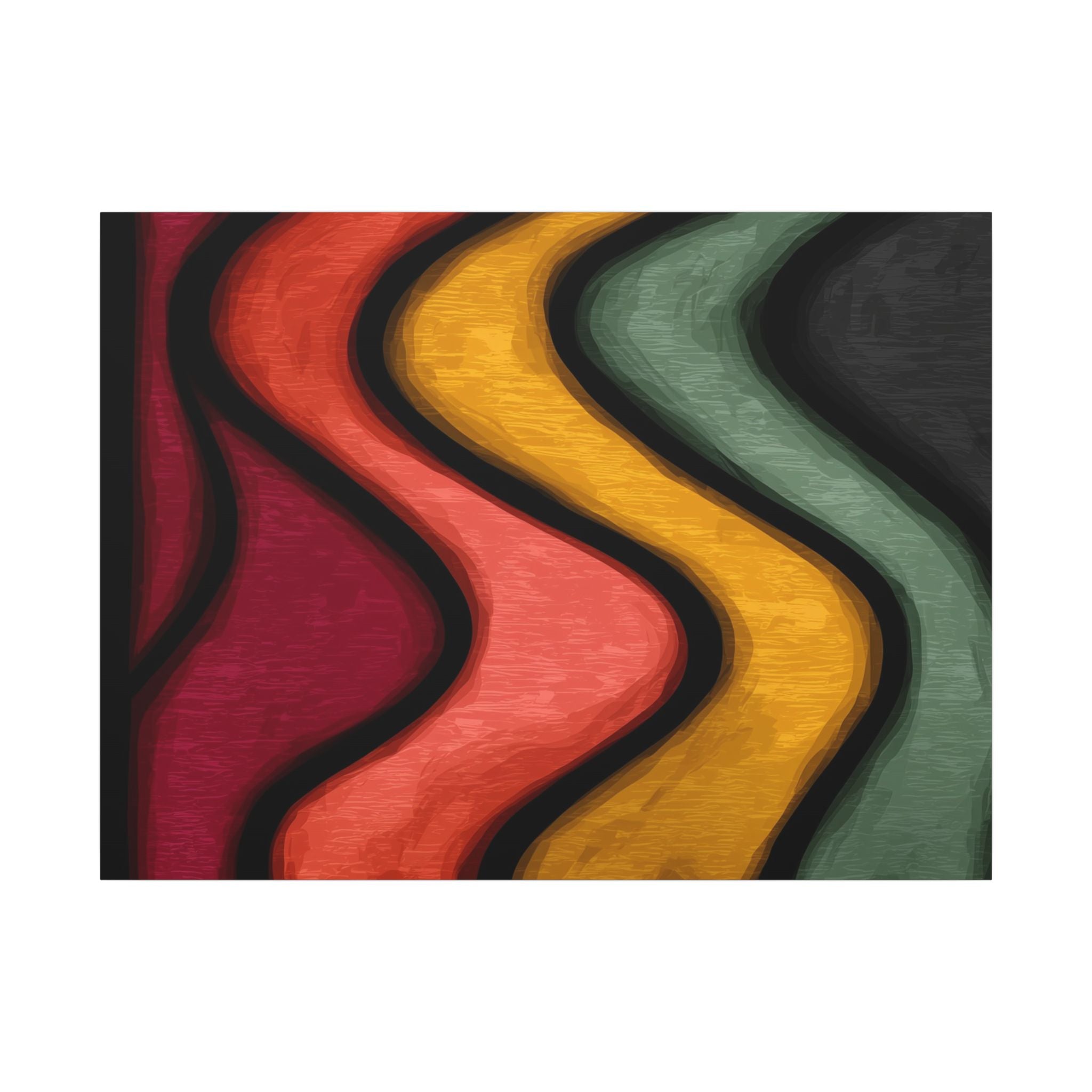 Autumnal Waves: Sinuous Organic Abstractions, Warm Color Landscape, Rhythmic Painterly Flow   |   Custom Orders Accepted