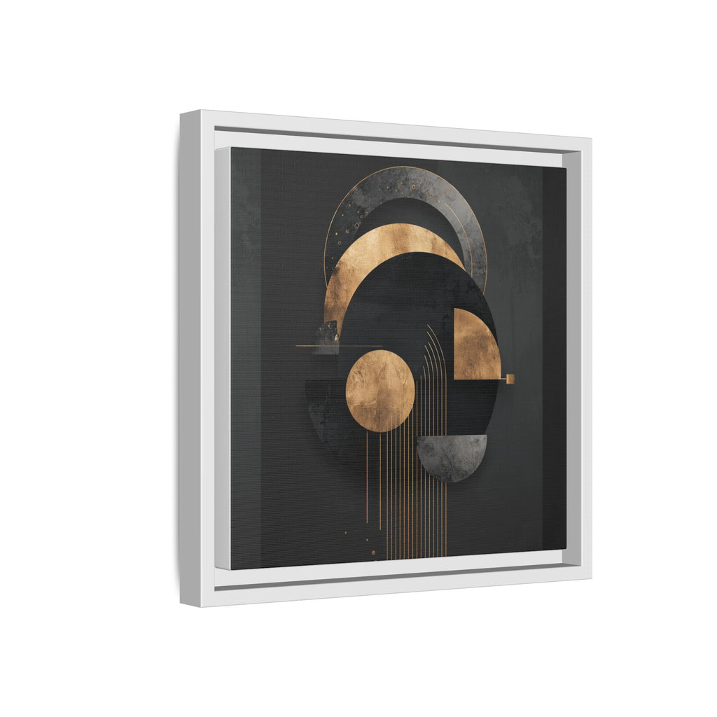 Geometric Resonance: Abstract Gold and Black Design, Minimalist Architectural Art, Modern Metallic Composition   |   Custom Orders Accepted