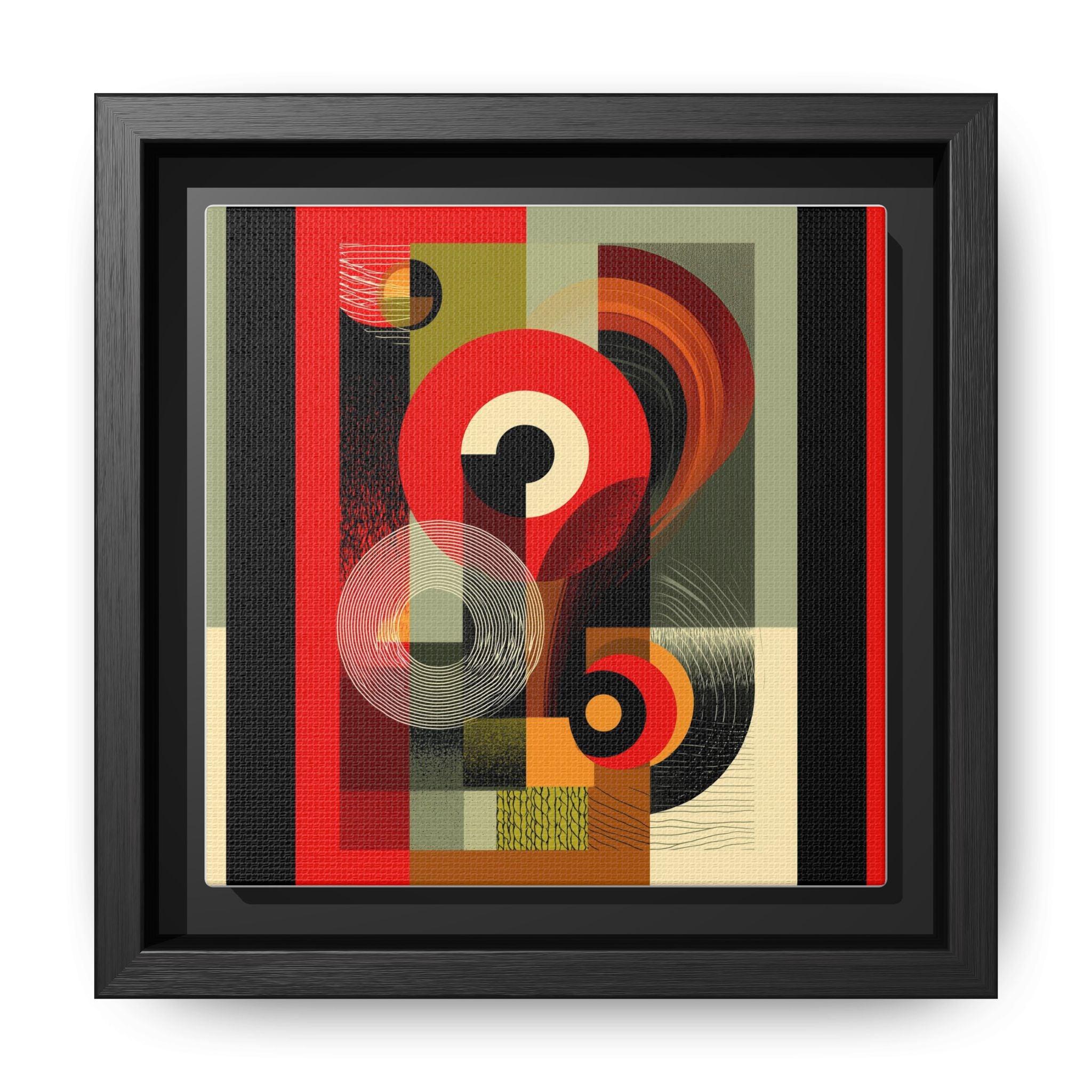 Chromatic Geometrics: Abstract Constructivist Composition, Modernist Color Blocking, Layered Circular Forms   |   Custom Orders Accepted