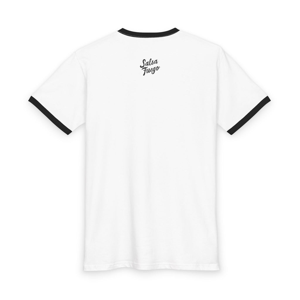 Salsa Fuego Ringer Tee — Spicy Latin Dance & Salsa Shirt (Cotton)