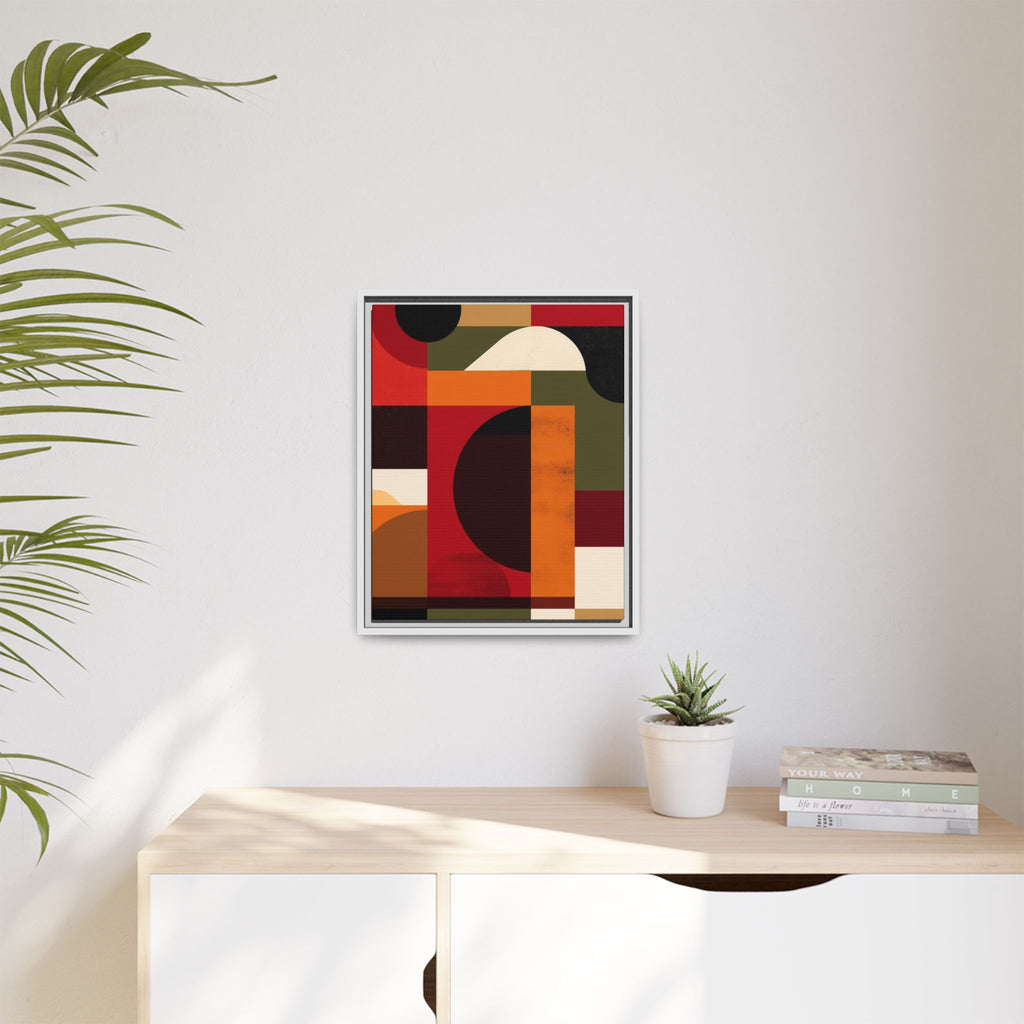 Geometric Convergence: Abstract Bauhaus Design, Constructivist Color Blocks, Architectural Art Composition   |   Custom Orders Accepted