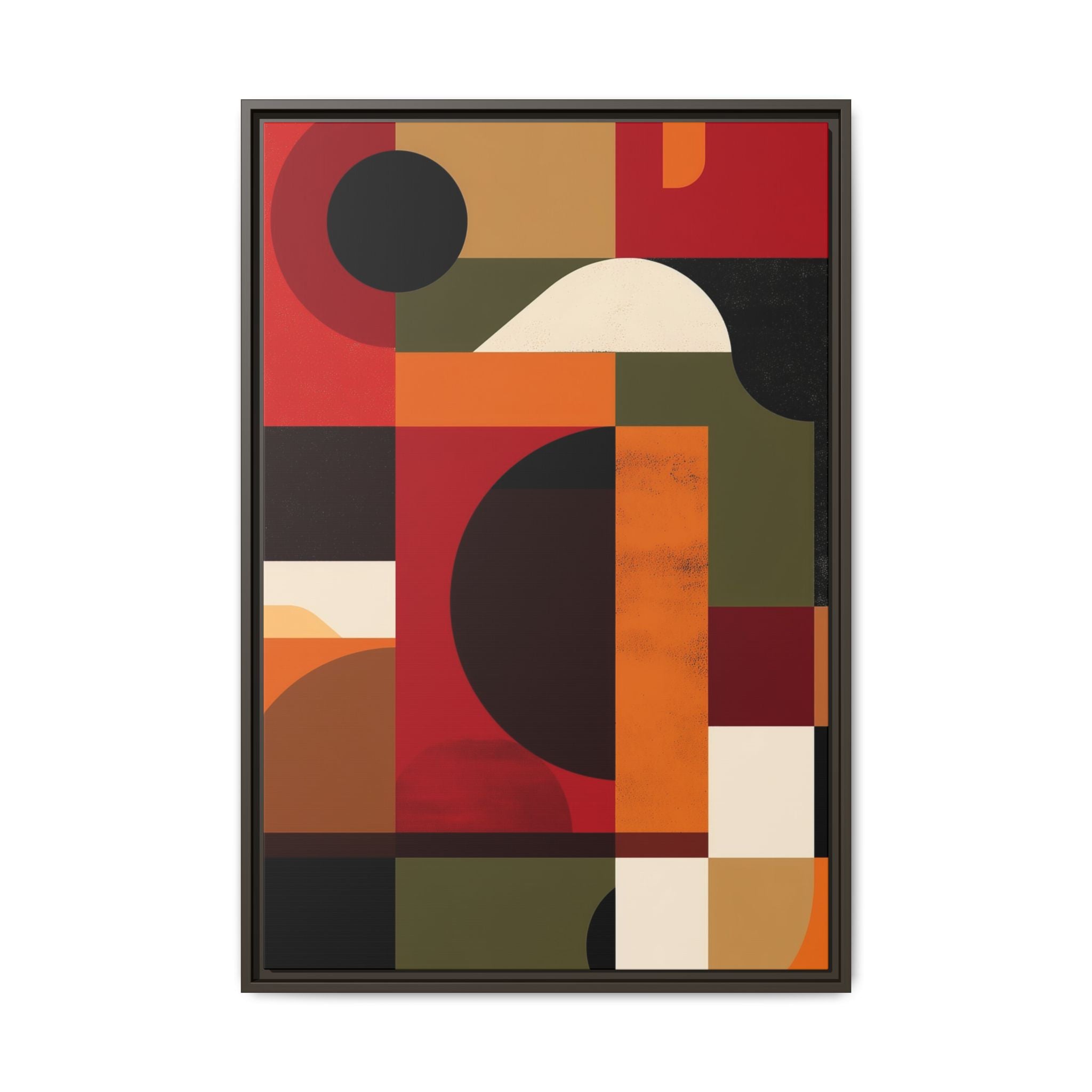 Geometric Convergence: Abstract Bauhaus Design, Constructivist Color Blocks, Architectural Art Composition   |   Custom Orders Accepted