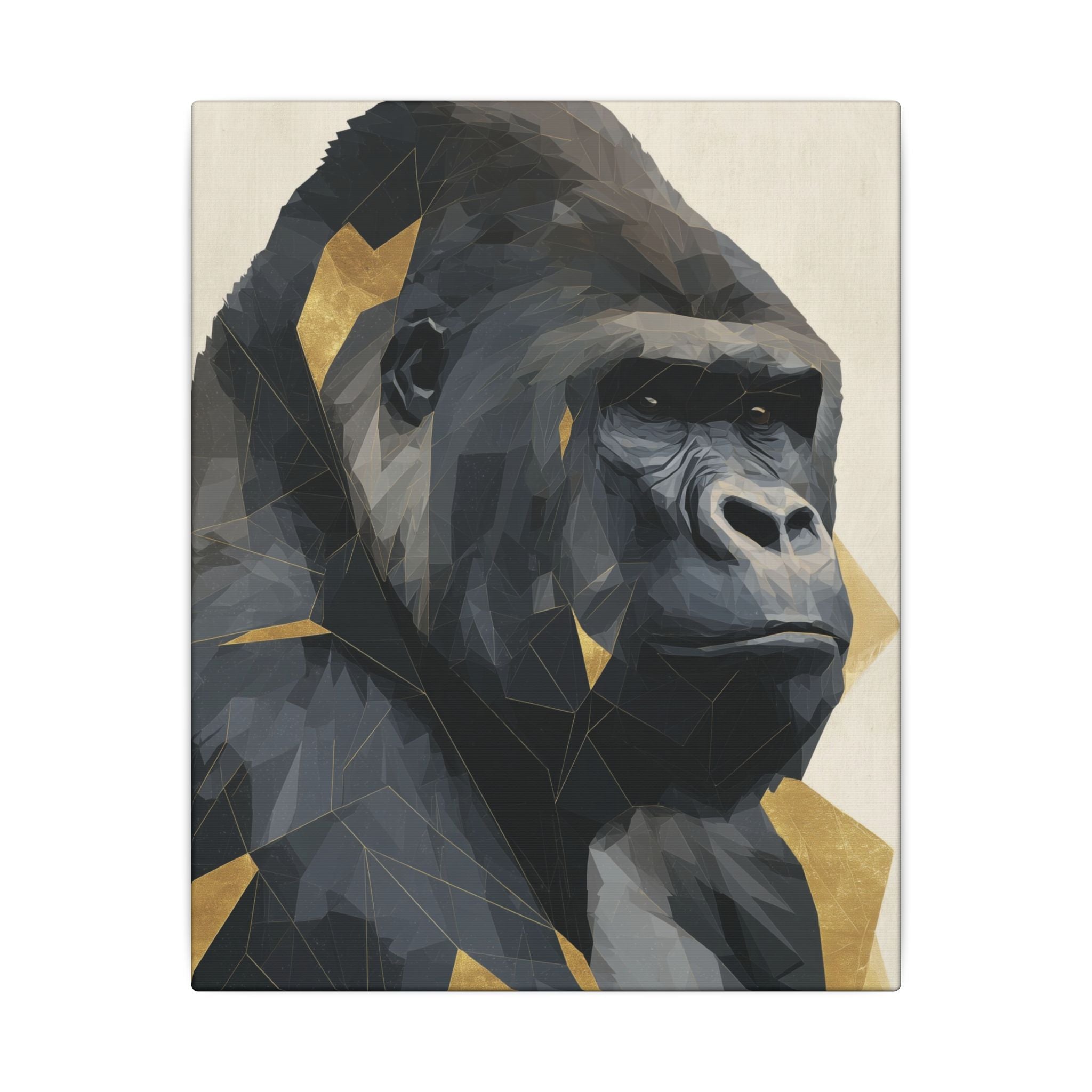 Fractured Primate: Geometric Gorilla Portrait, Low-Poly Animal Art, Modern Wildlife Visualization   |  Personalized & Custom Orders