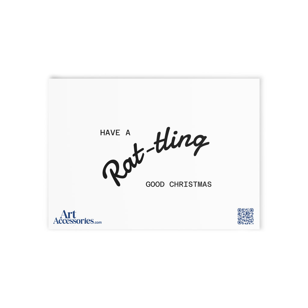 Two-Sided Holiday Cards with Cute Mouse Design, Perfect for Christmas Greetings, Festive Seasonal Wishes, Unique Christmas Gift