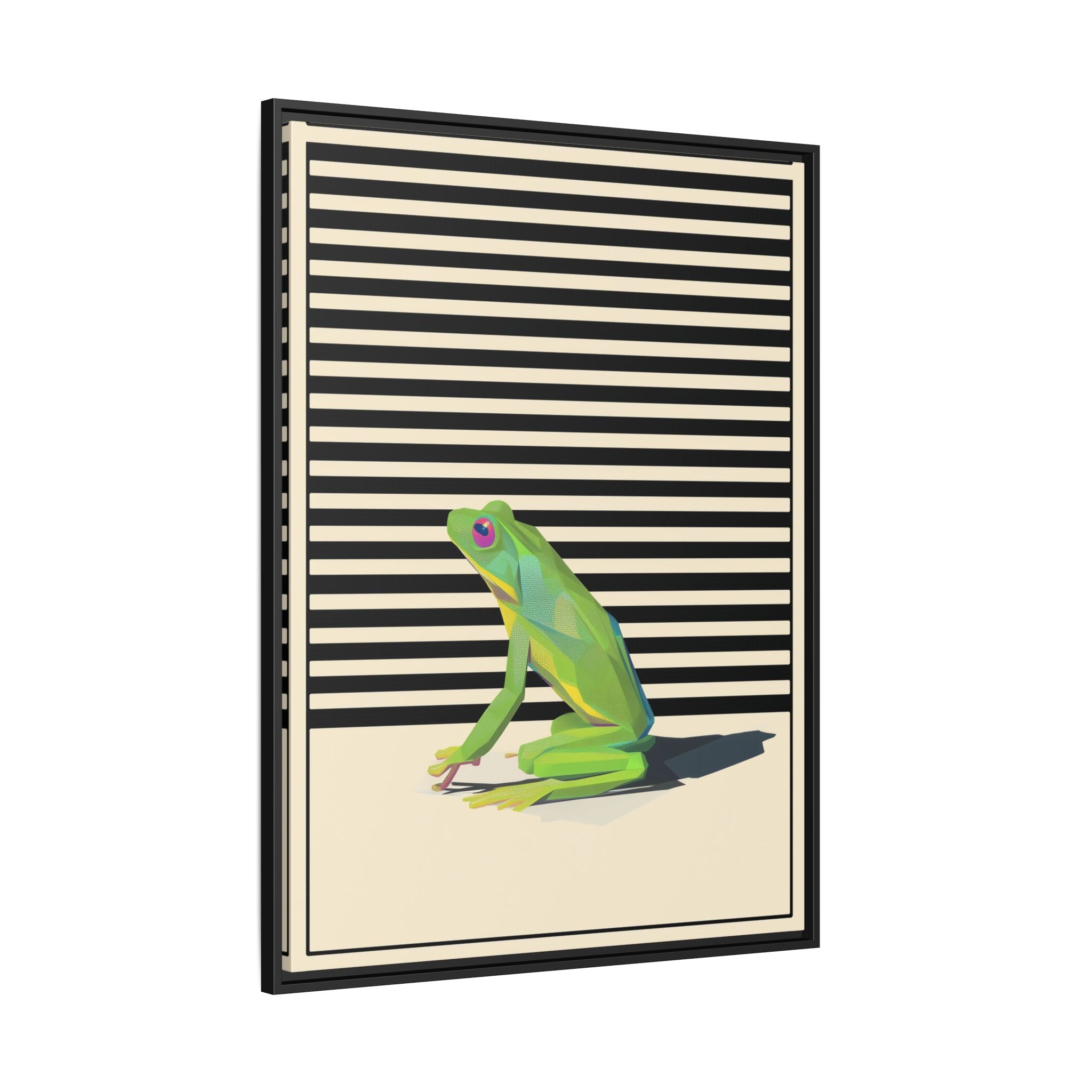 Geometric Frog Persona: Modern Wildlife Illustration, Vibrant Graphic Design   |  Personalized & Custom Orders Available