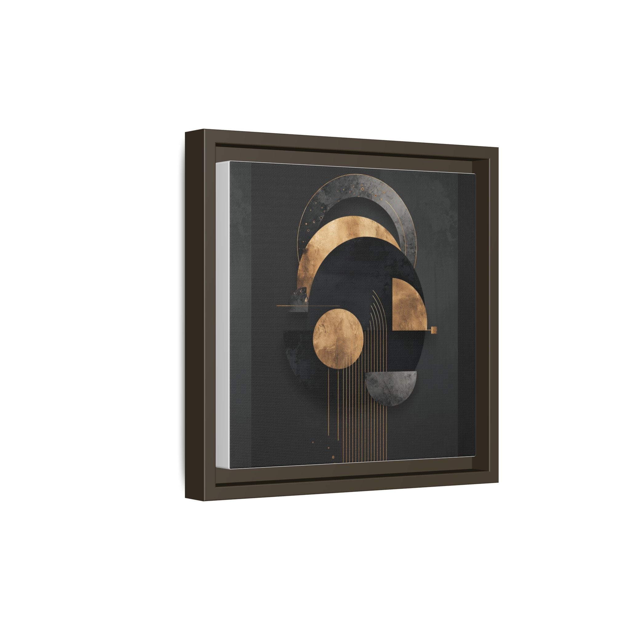 Geometric Resonance: Abstract Gold and Black Design, Minimalist Architectural Art, Modern Metallic Composition   |   Custom Orders Accepted