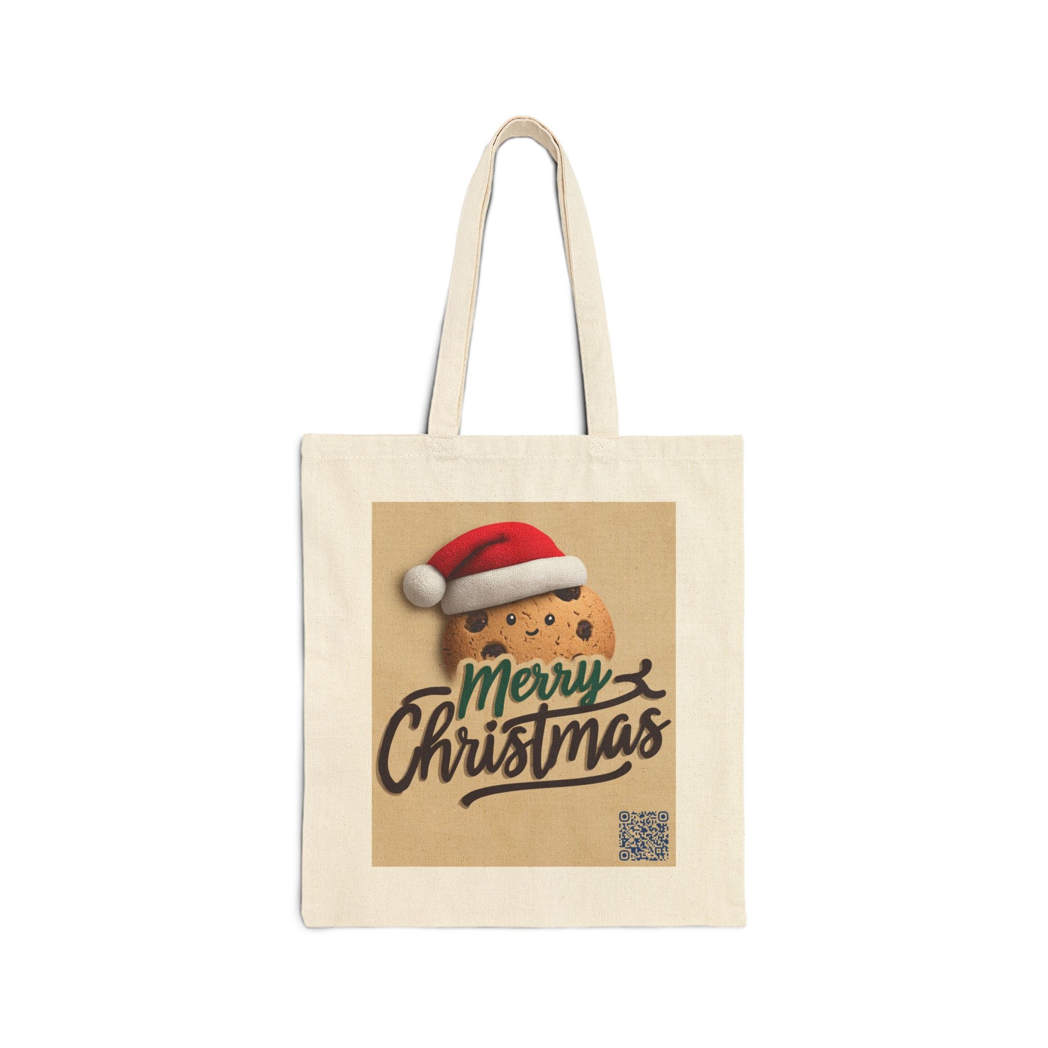 Cute Cookie Merry Christmas Cookie Tote Bag, Holiday Shopping Bag, Gift Bag, Eco-Friendly Tote, Christmas Gift Idea