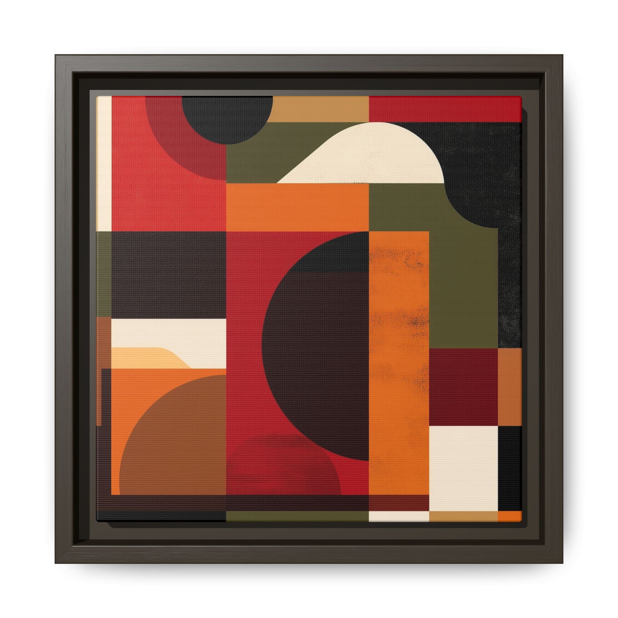 Geometric Convergence: Abstract Bauhaus Design, Constructivist Color Blocks, Architectural Art Composition   |   Custom Orders Accepted