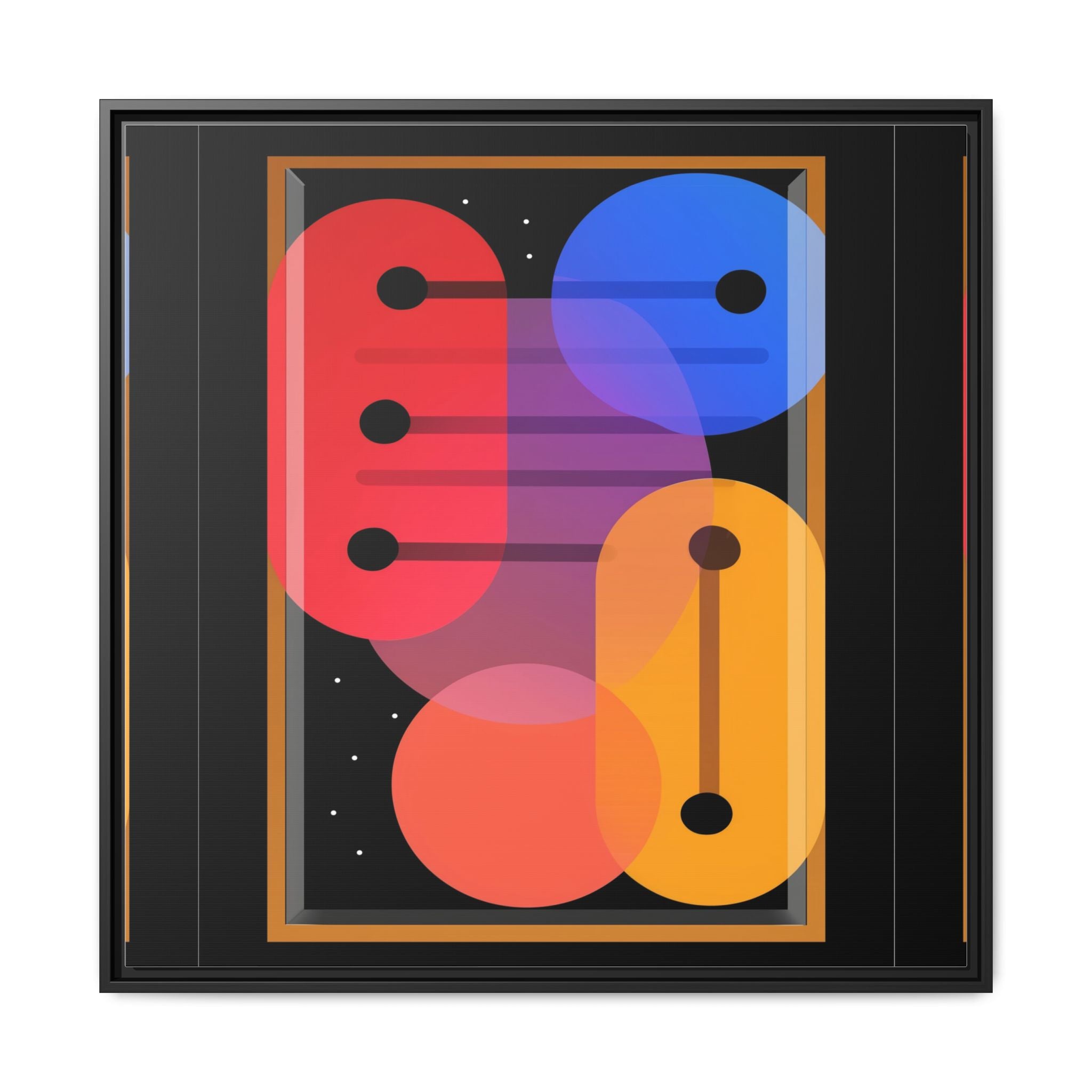 Celestial Geometry: Organic Shapes in Motion, Digital Abstract Composition, Vibrant Color Intersections   |   Custom Orders Accepted