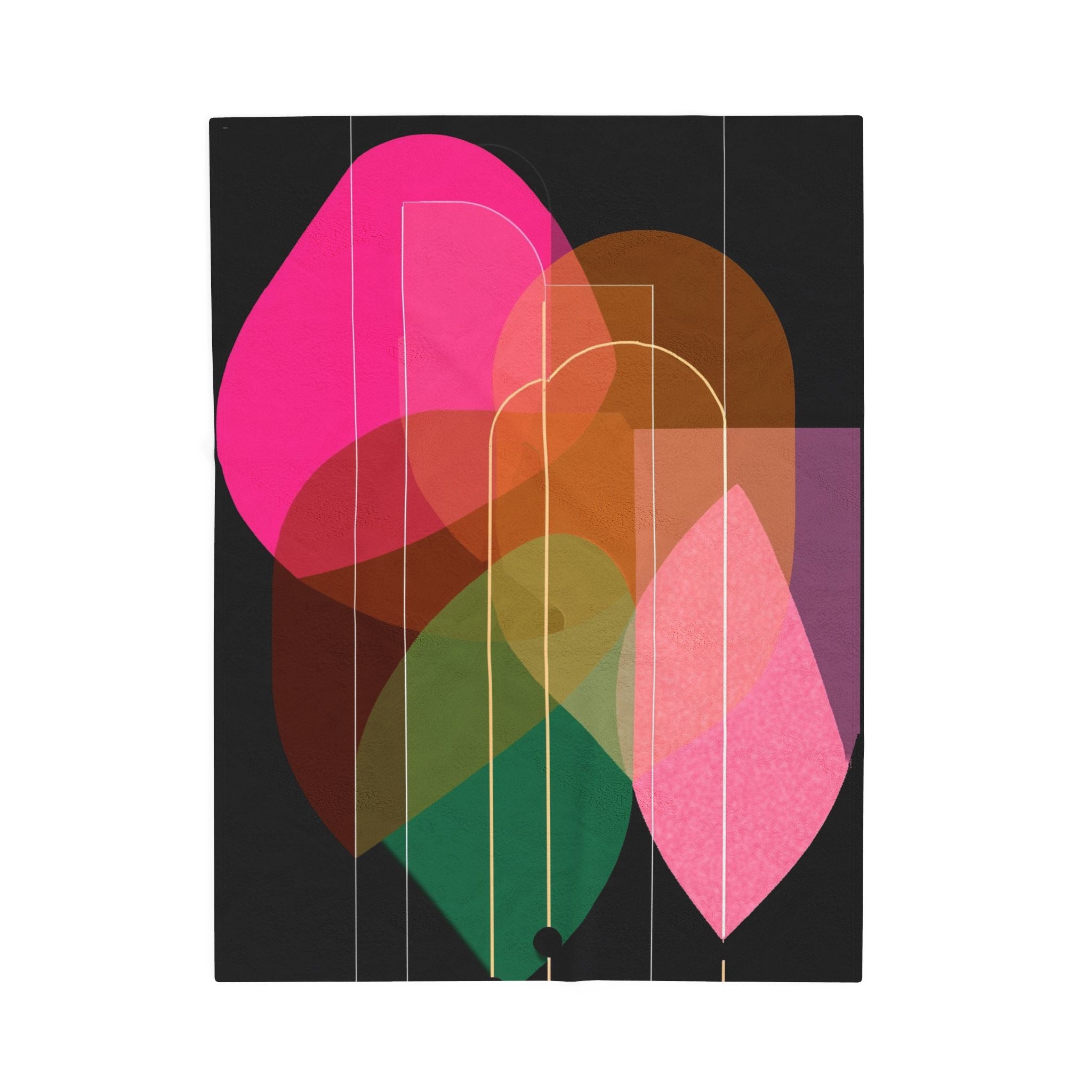 Organic Intersections: Geometric Abstraction, Mid-Century Color Study   |    Custom Orders Available