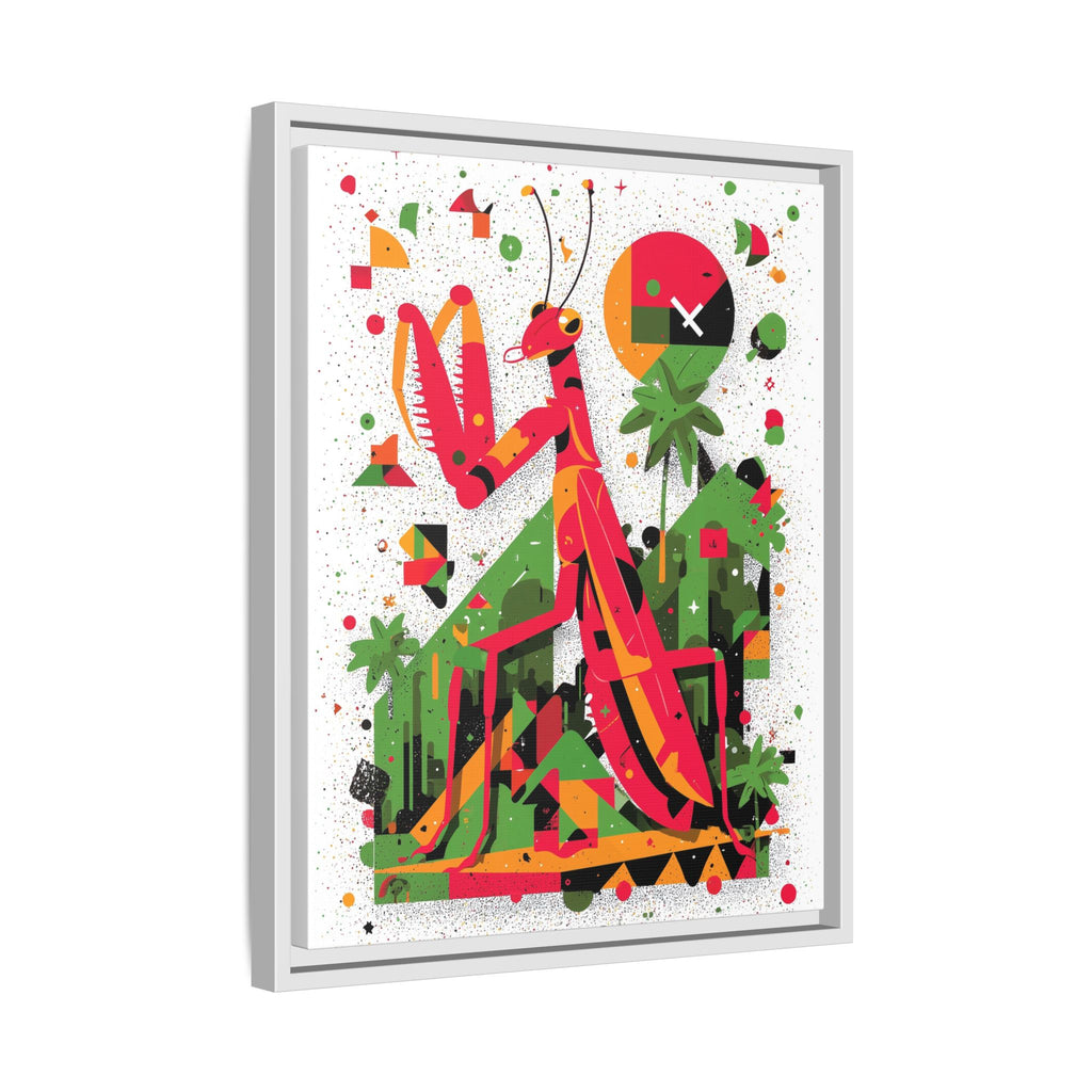 Praying Mantis Framed Print Geometric : Abstract Modernist Insect Art, Graphic Design Composition   |   Custom Orders Available