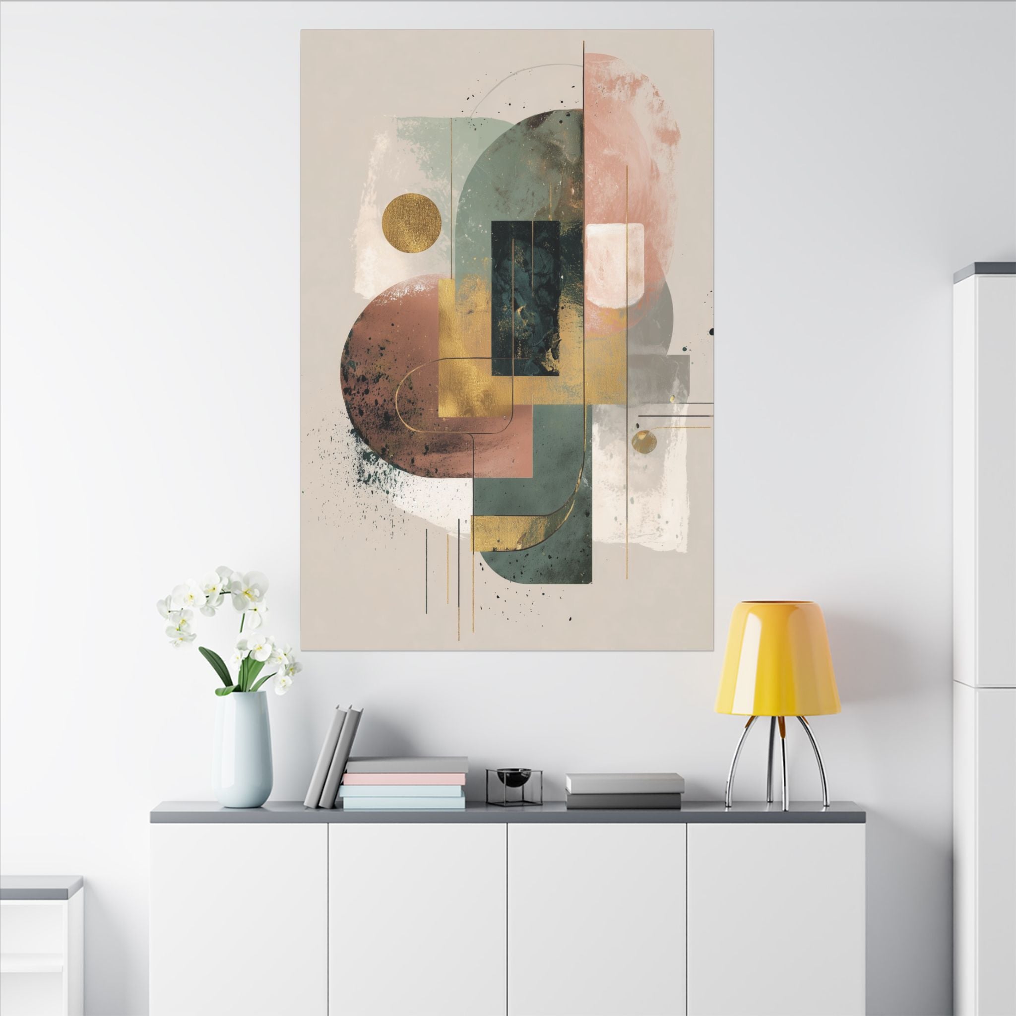 Geometric Harmony: Abstract Composition, Modernist Minimalism, Ethereal Design Layers   |   Custom Orders Accepted