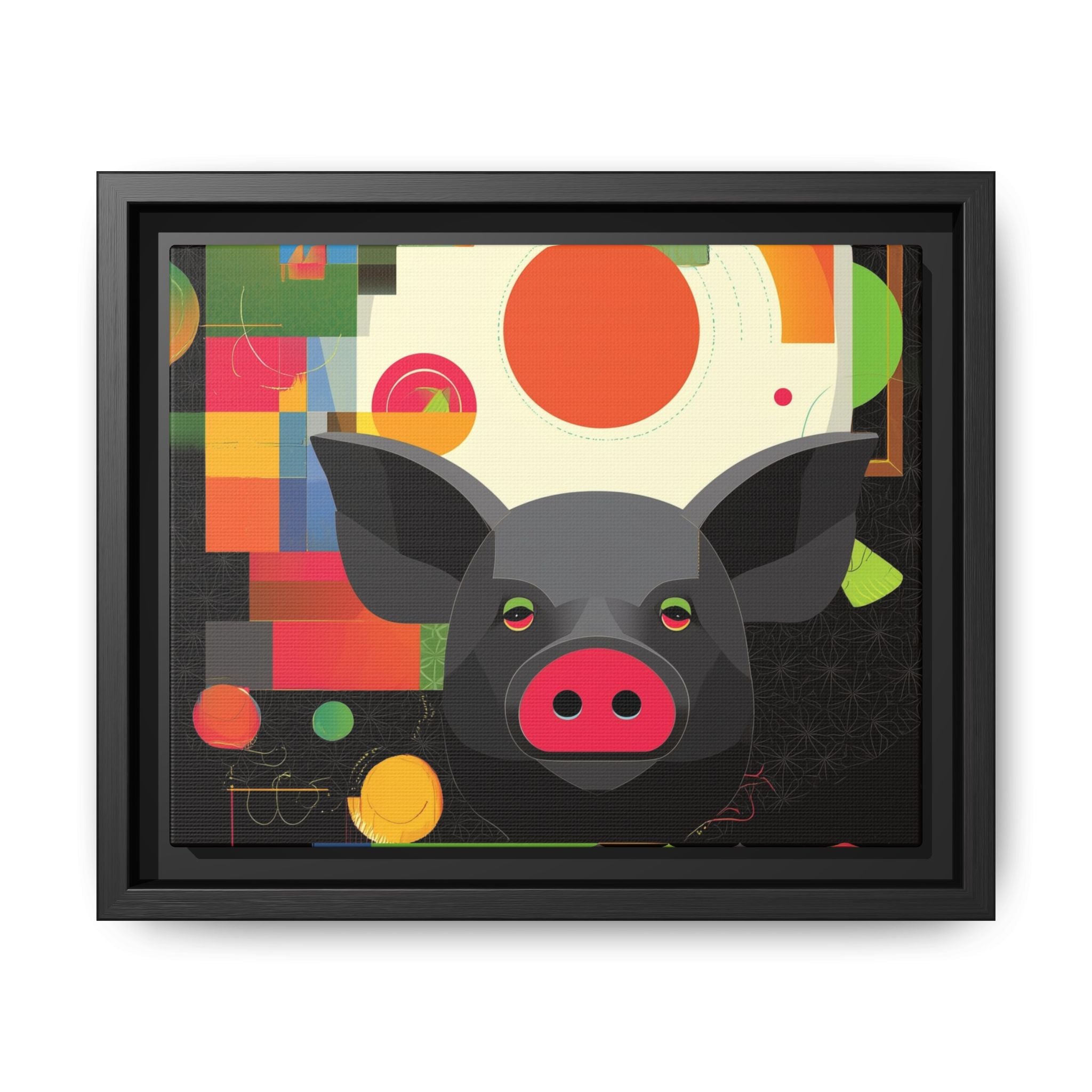 Prismatic Pig: Geometric Abstract Design, Digital Graphic Art Illustration   |    Custom Orders Available