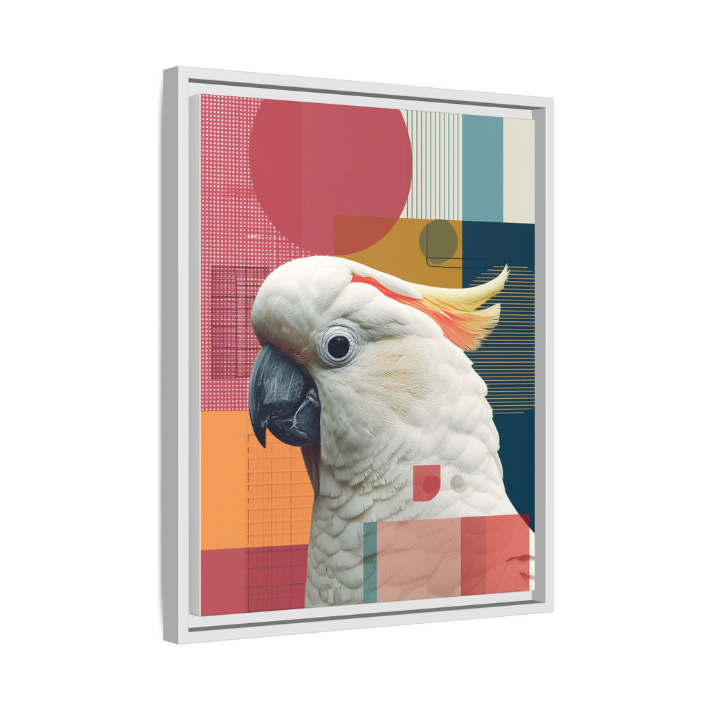 Cockatoo in Geometry: Mid-Century Modern Wildlife Art, Photorealistic Nature Print   |    Custom Orders Available
