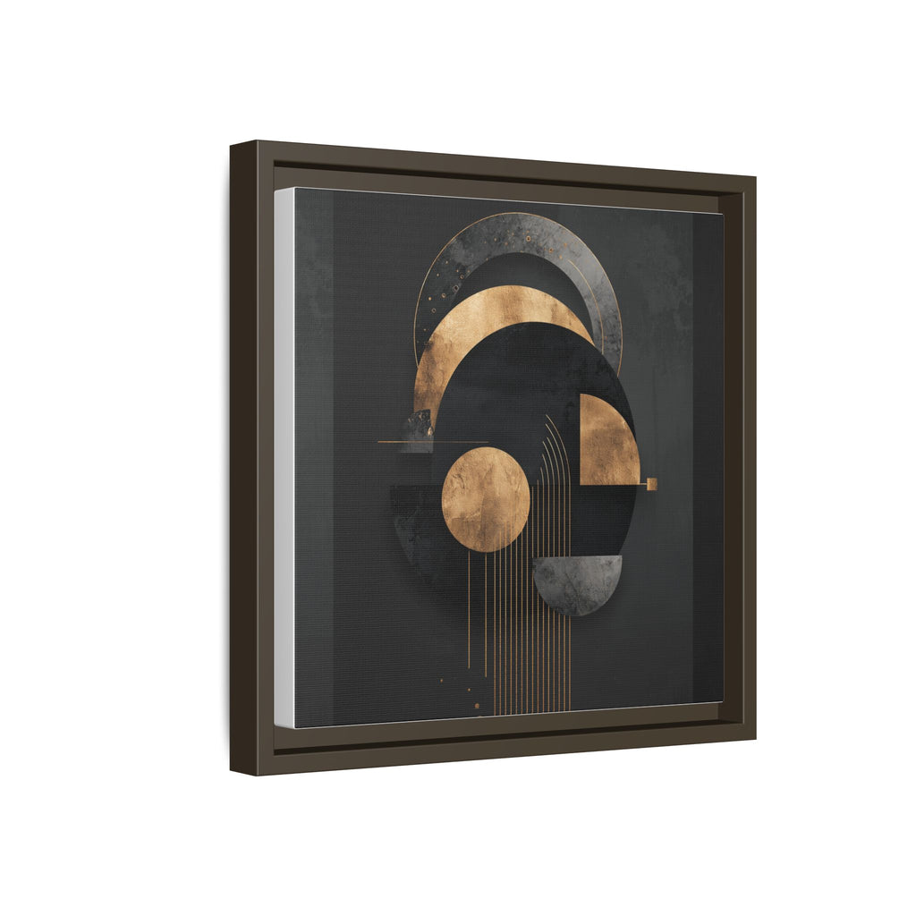 Geometric Resonance: Abstract Gold and Black Design, Minimalist Architectural Art, Modern Metallic Composition   |   Custom Orders Accepted