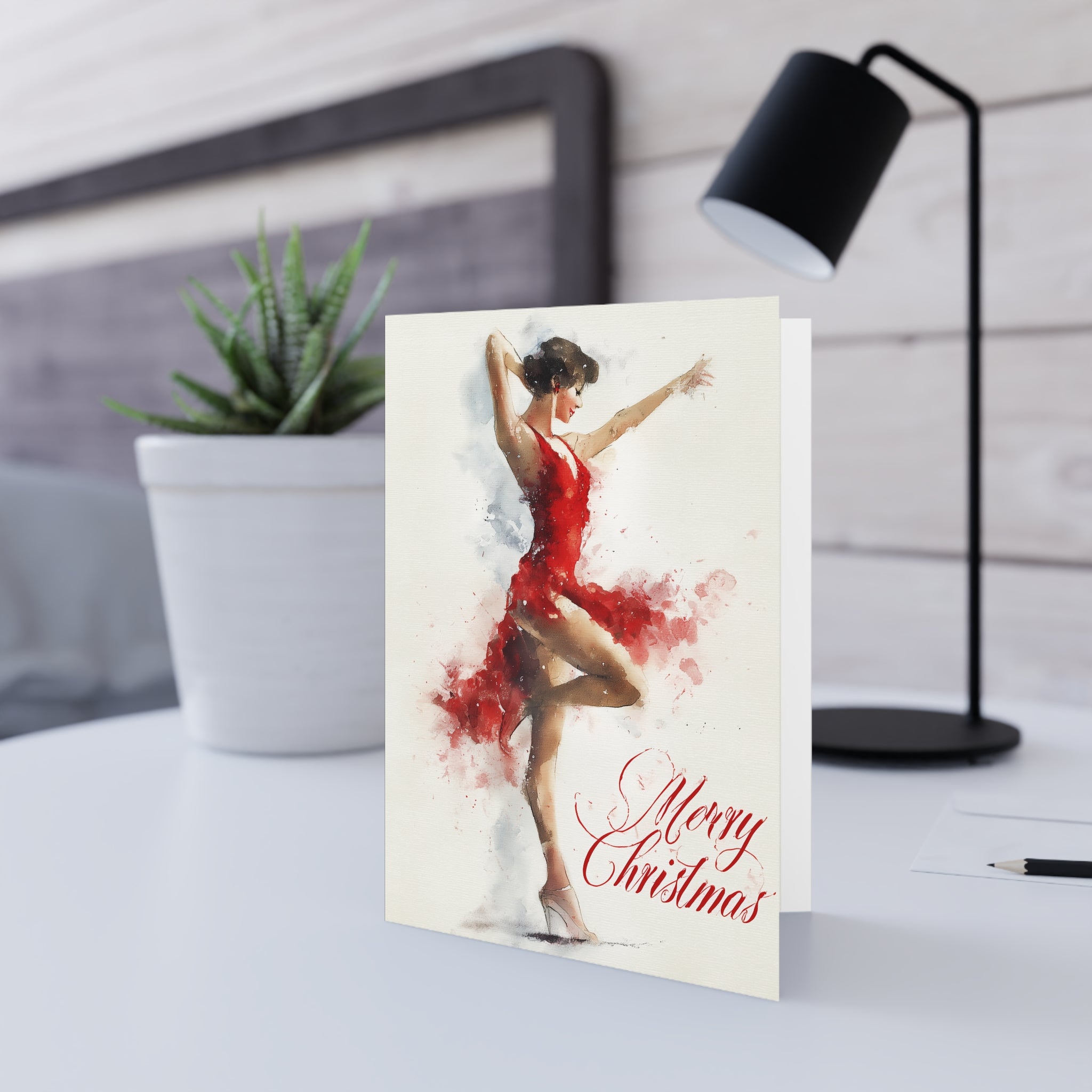 Christmas Salsa Dancing Greeting Card
