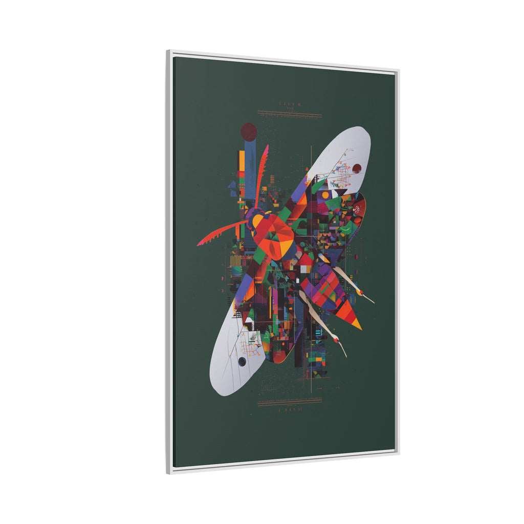 Geometric Metamorphosis Framed Print: Urban Nature Mosaic, Abstract Butterfly Fragments   |  Personalized & Custom Orders Available