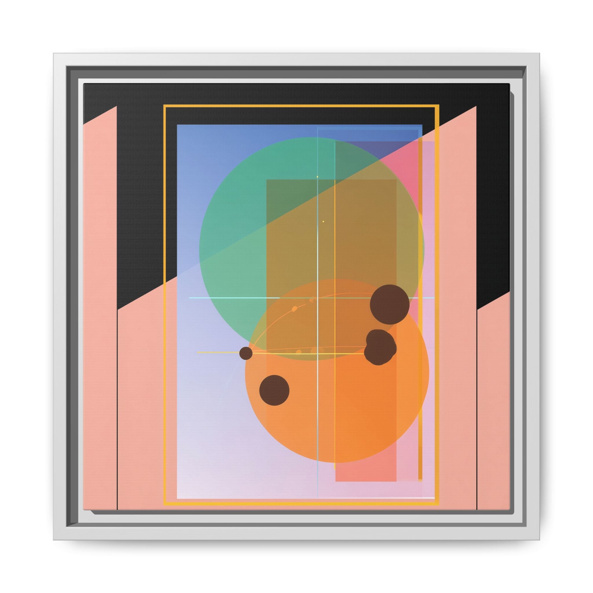 Geometric Harmony: Abstract Composition, Overlapping Shapes, Precision Design   |   Custom Orders Accepted