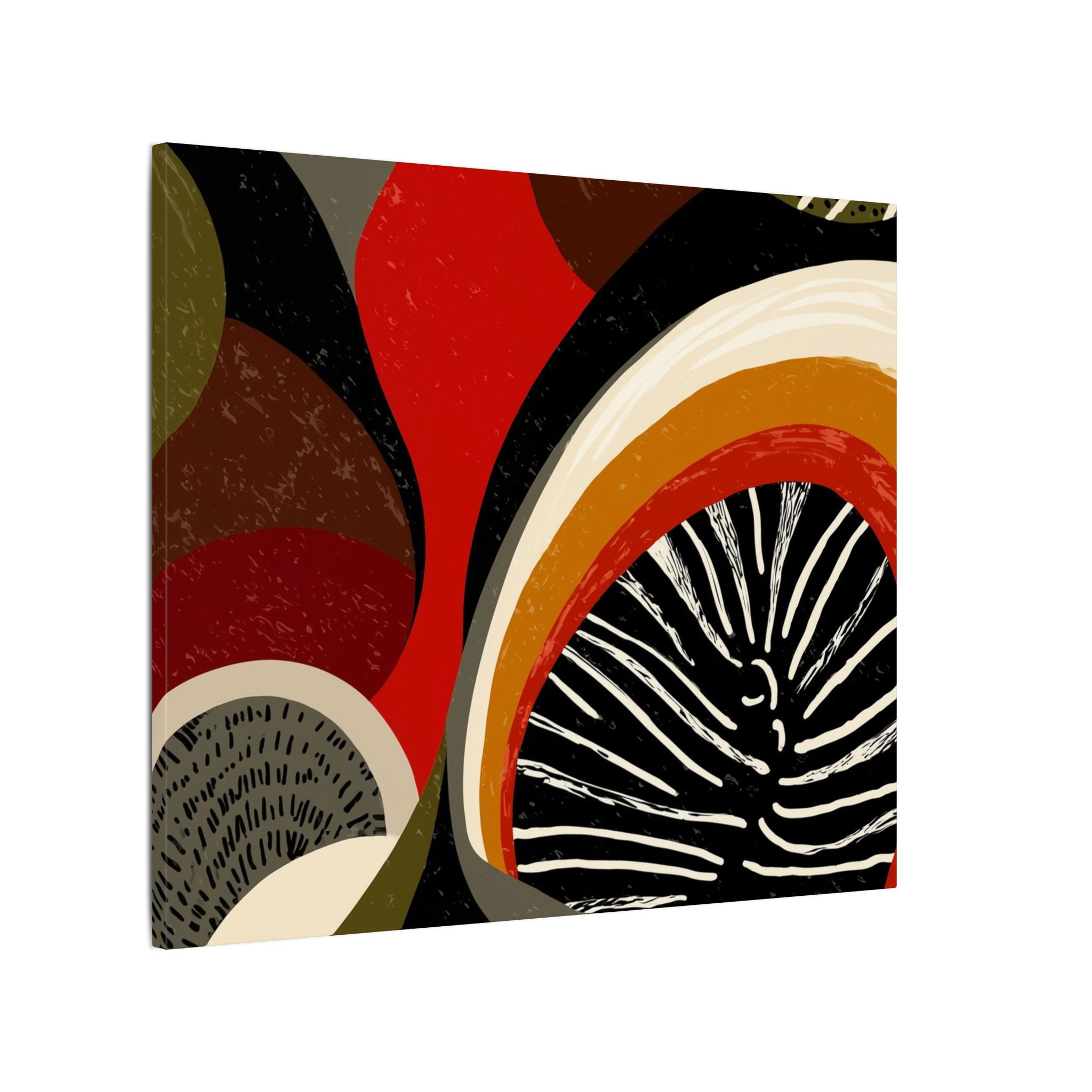 Harmonic Convergence: Organic Geometry, Mid-Century Modern Abstract, Earthy Palette Composition   |   Custom Orders Accepted