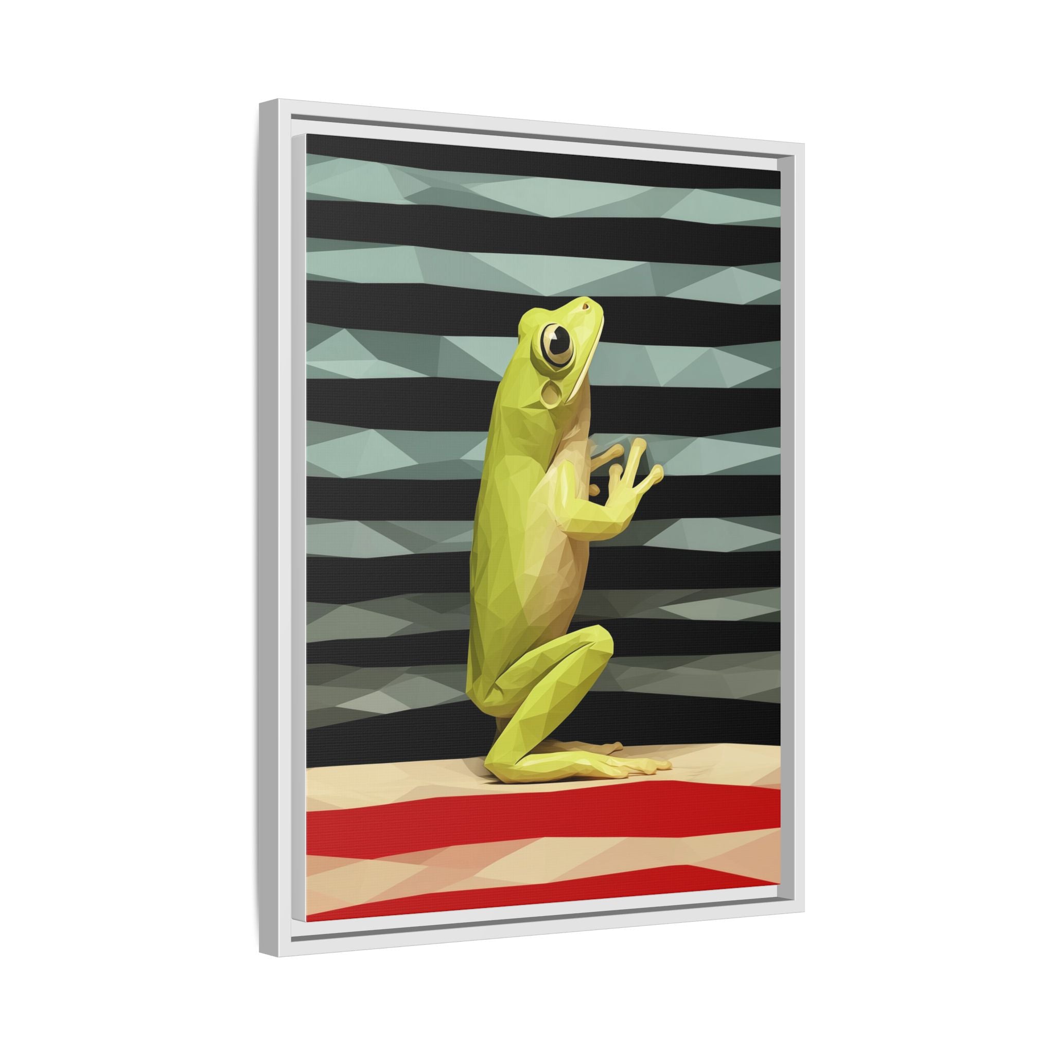 Geometric Frog Ascendant: Low-Poly Digital Amphibian, Architectural Nature Art   |    Custom Orders Available