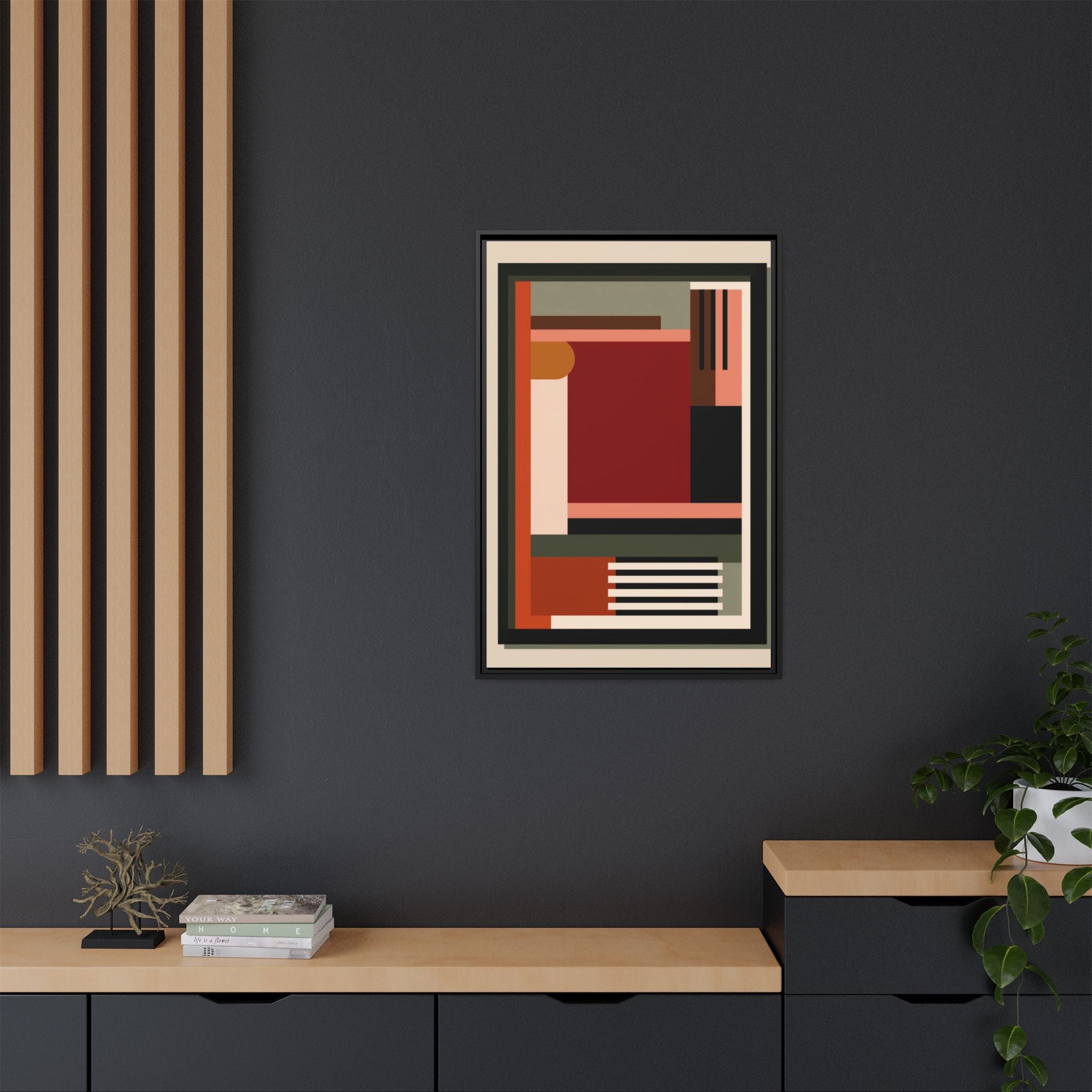 Architectural Geometries: Modern Abstract Composition, Bauhaus-Inspired Design, Geometric Color Blocking   |   Custom Orders Accepted