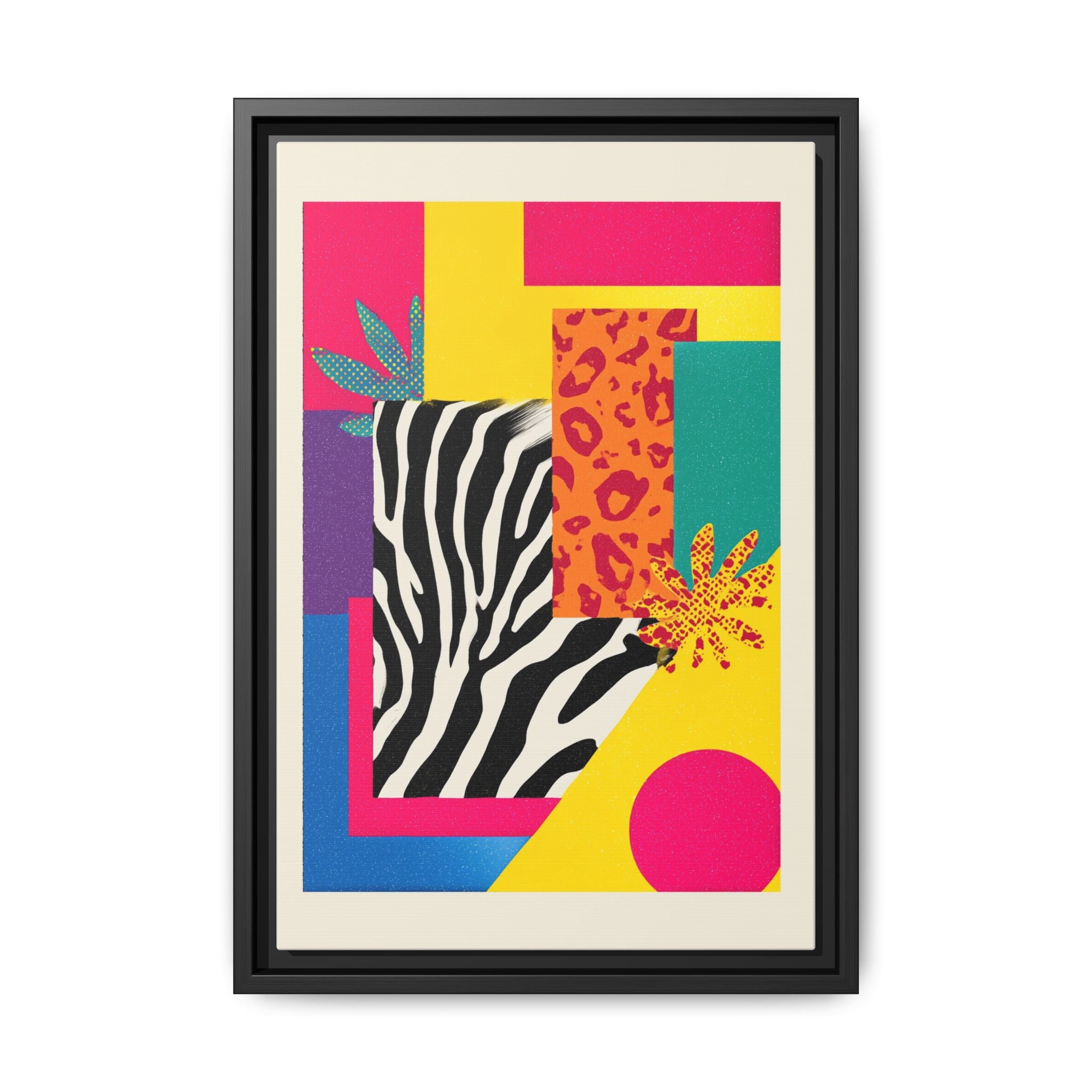 Zebra Stripes & Leopard Spots: 80s Pop Art Design, Memphis Style Graphic, Geometric Color Block Pattern   |   Custom Orders Accepted