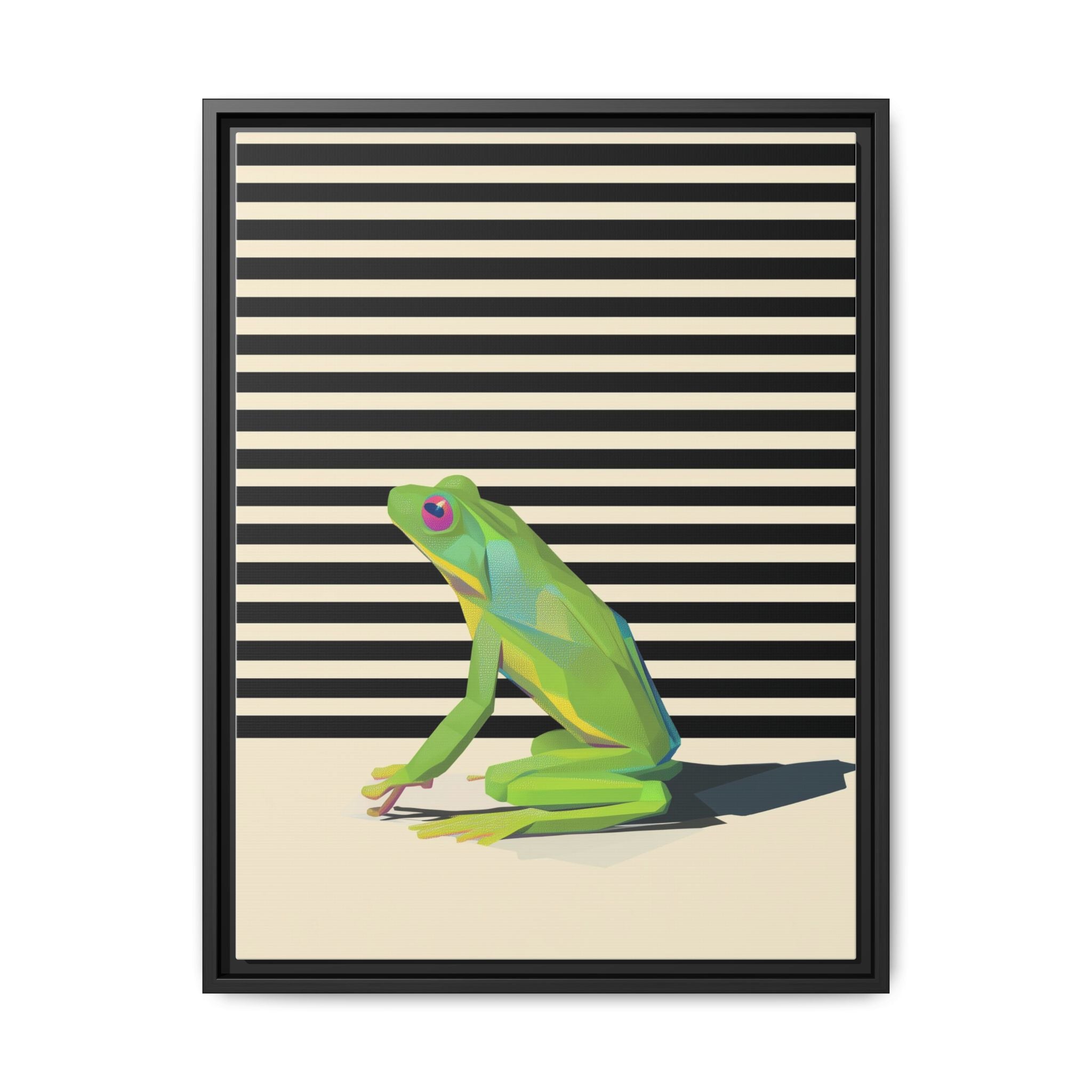 Geometric Amphibian: Stylized Frog Design, Modern Minimalist Art Print   |    Custom Orders Available