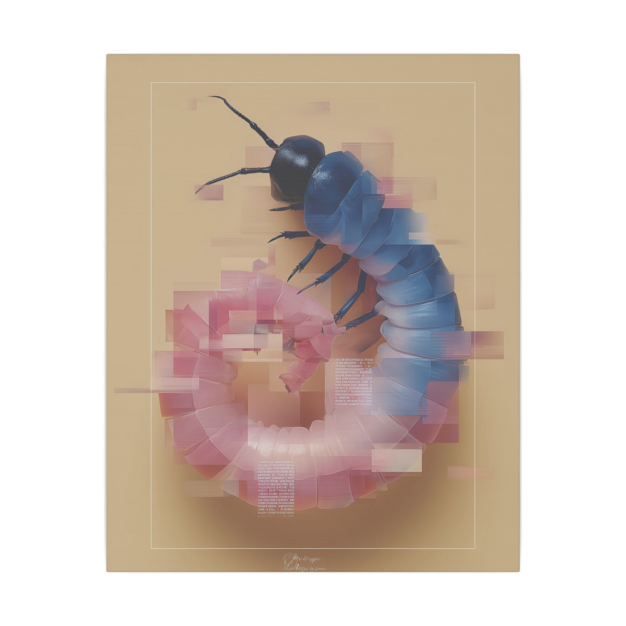 Pixelated Metamorphosis: Digital Deconstruction, Geometric Beetle Study   |    Custom Orders Available