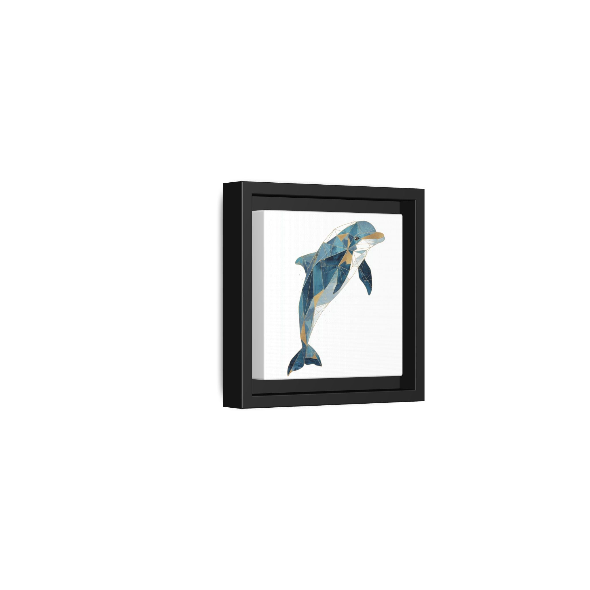 Oceanic Geometry: Dolphin in Blue Polygons, Modern Marine Art   |  Personalized & Custom Orders Available